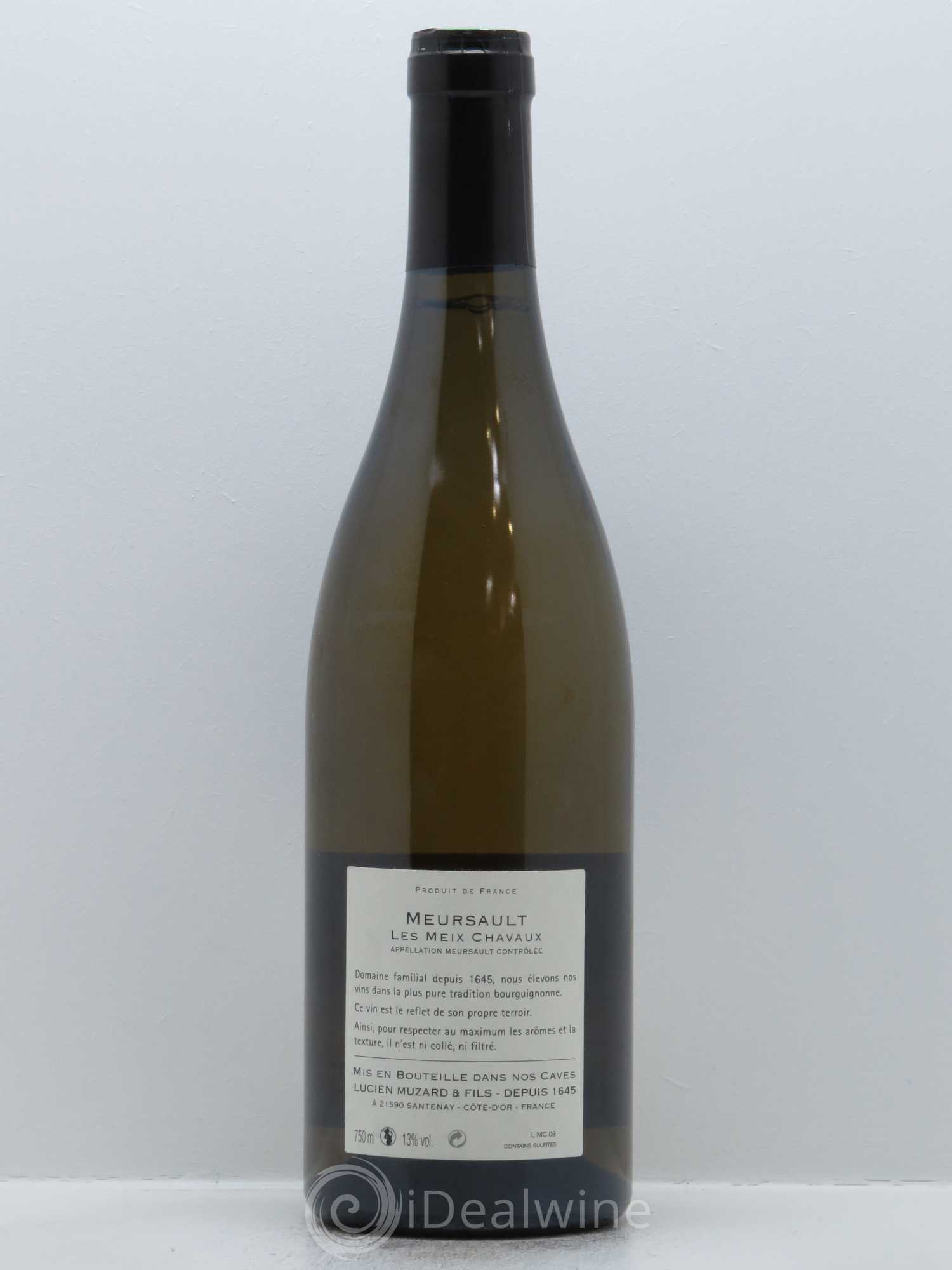 Meursault Les Meix Chavaux Lucien Muzard et Fils 2015 - Lot de 1 bouteille - 1