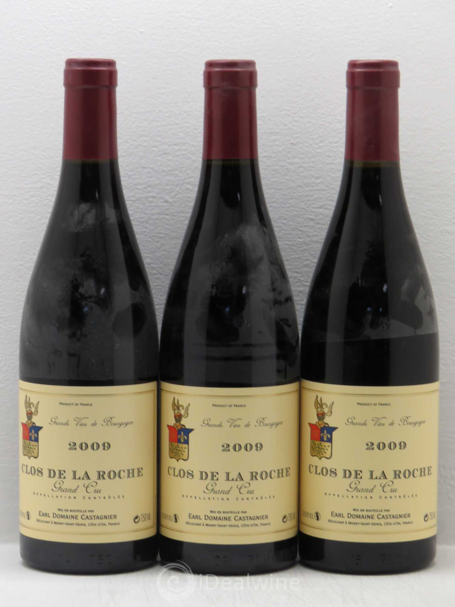 Clos de la Roche Grand Cru Domaine Castagnier (sans prix de réserve) 2009 - Posten von 3 Flaschen - 0