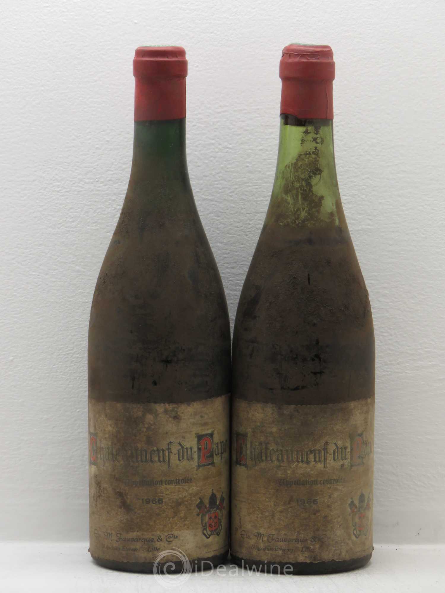 Châteauneuf-du-Pape Fauvarque 1966 - Lot de 2 bouteilles - 0