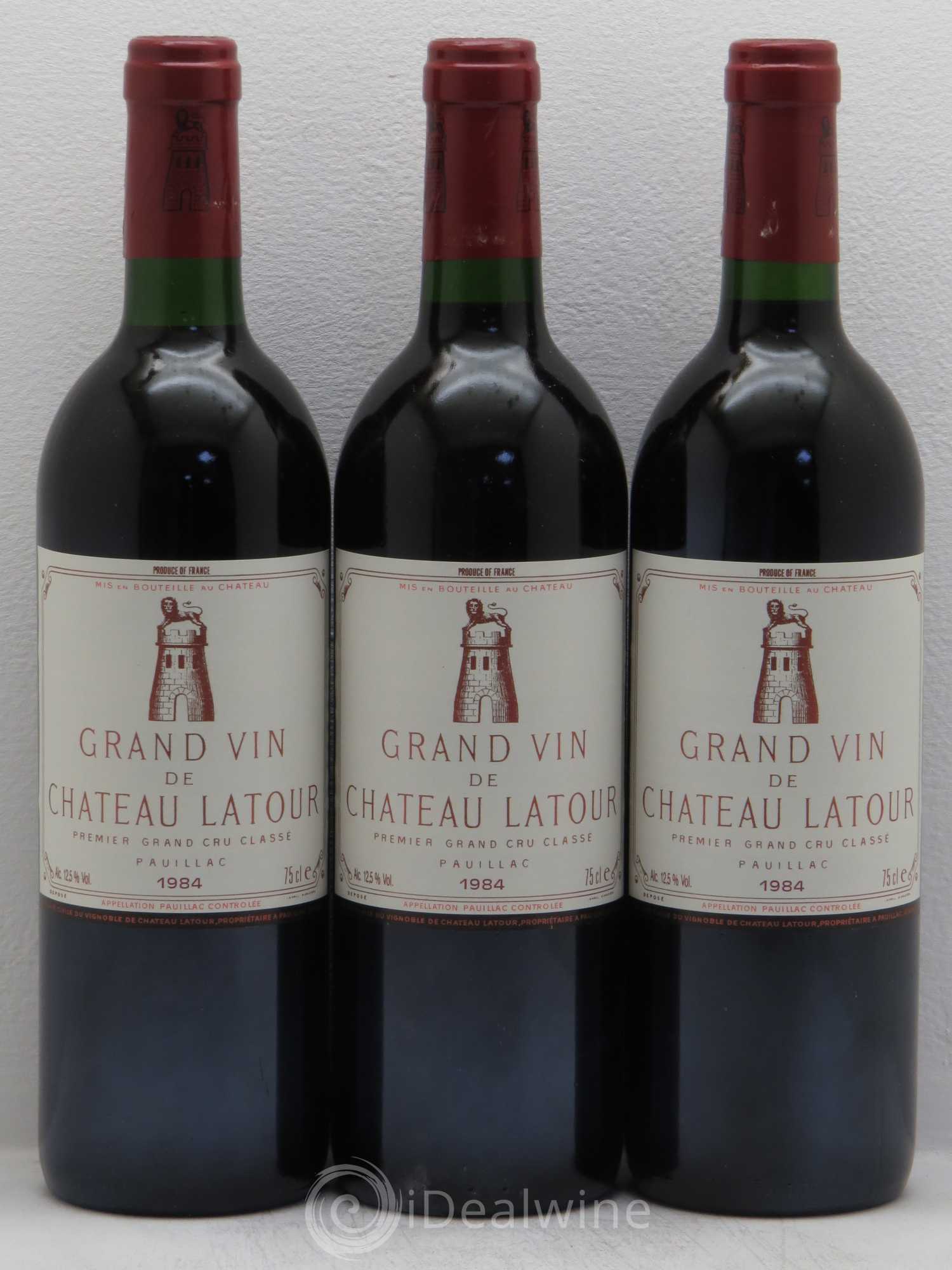 Château Latour 1er Grand Cru Classé 1984 - Lot de 3 bouteilles - 0