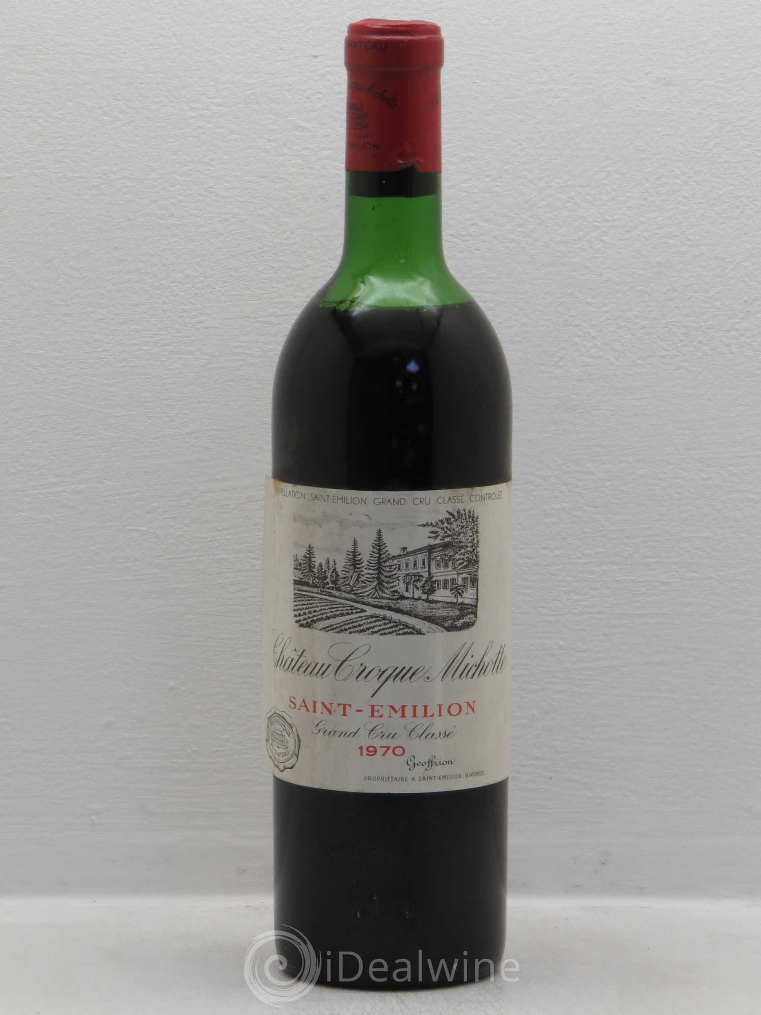 Château Croque Michotte 1970 - Lot de 1 bouteille - 0