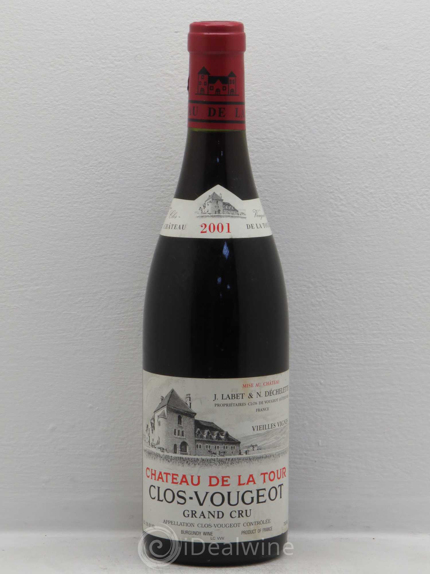 Clos de Vougeot Grand Cru Vieilles Vignes Château de La Tour 2001 - Lot de 1 bouteille - 0