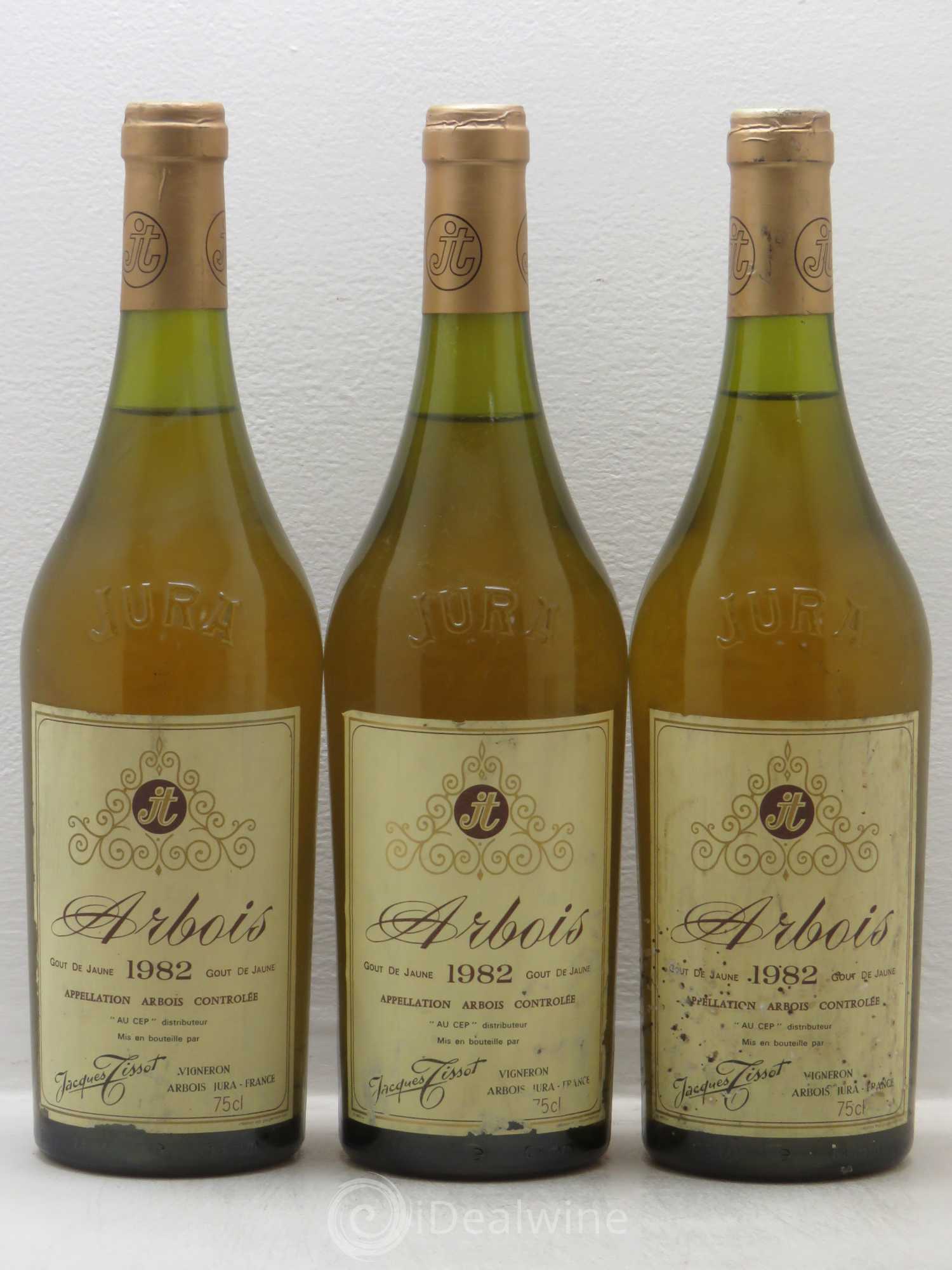 Arbois Gout de Jaune Jacques Tissot 1982 - Posten von 3 Flaschen - 0