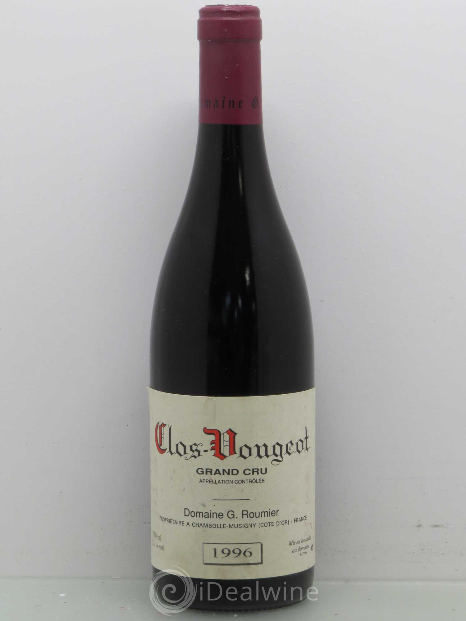 Clos de Vougeot Grand Cru Georges Roumier (Domaine) 1996 - Lot de 1 bouteille - 0