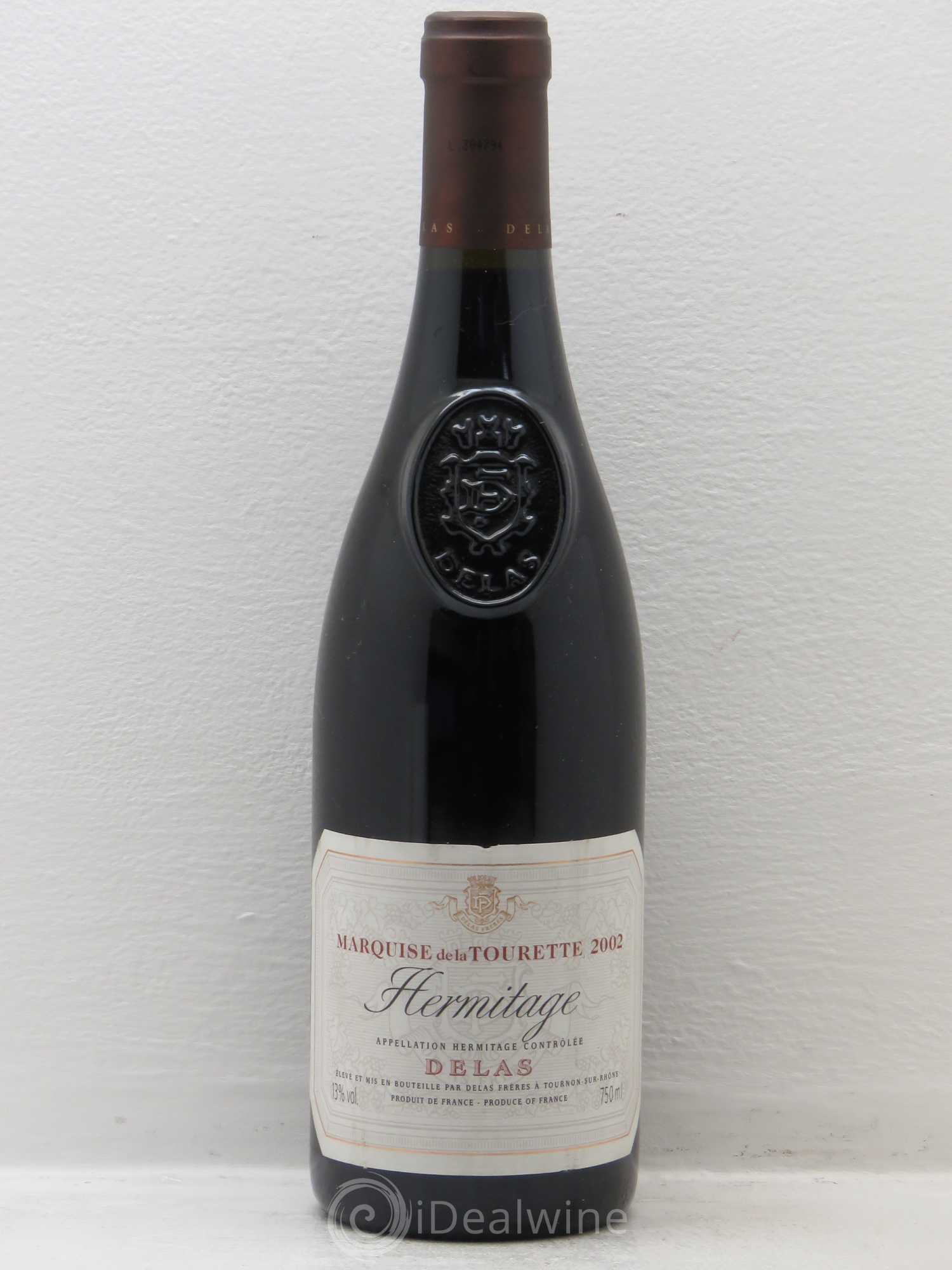 Hermitage Marquise de la Tourette Delas Frères 2002 - Lot de 1 bouteille - 0