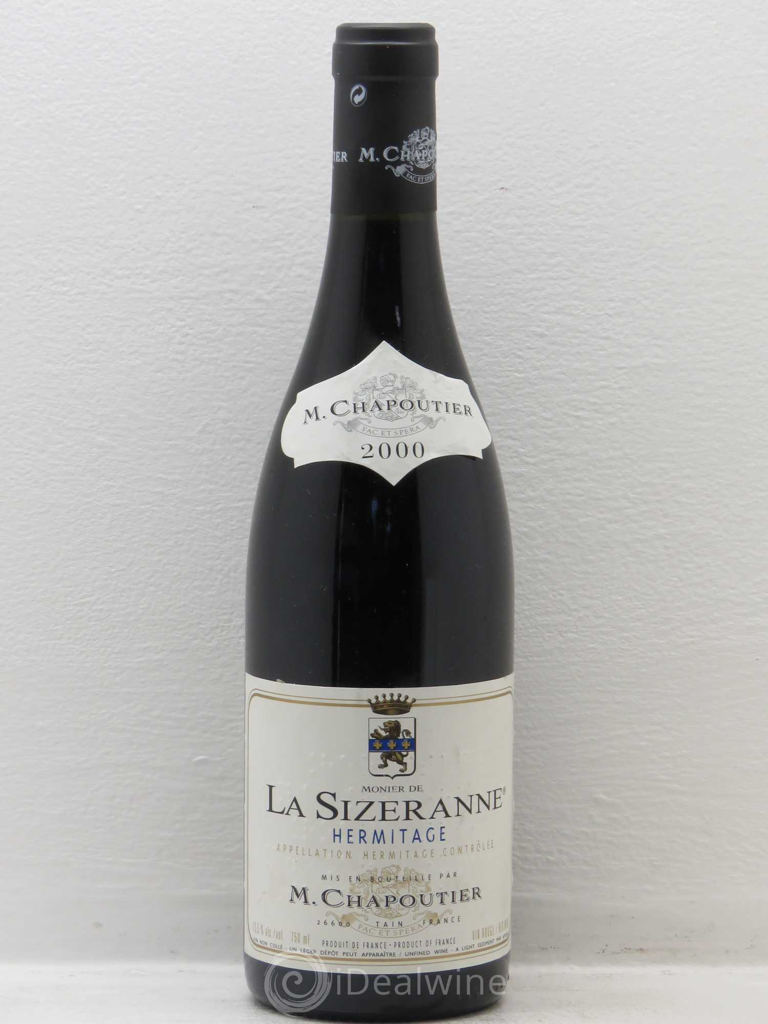 Hermitage Monier de La Sizeranne Chapoutier 2000 - Lot de 1 bouteille - 0