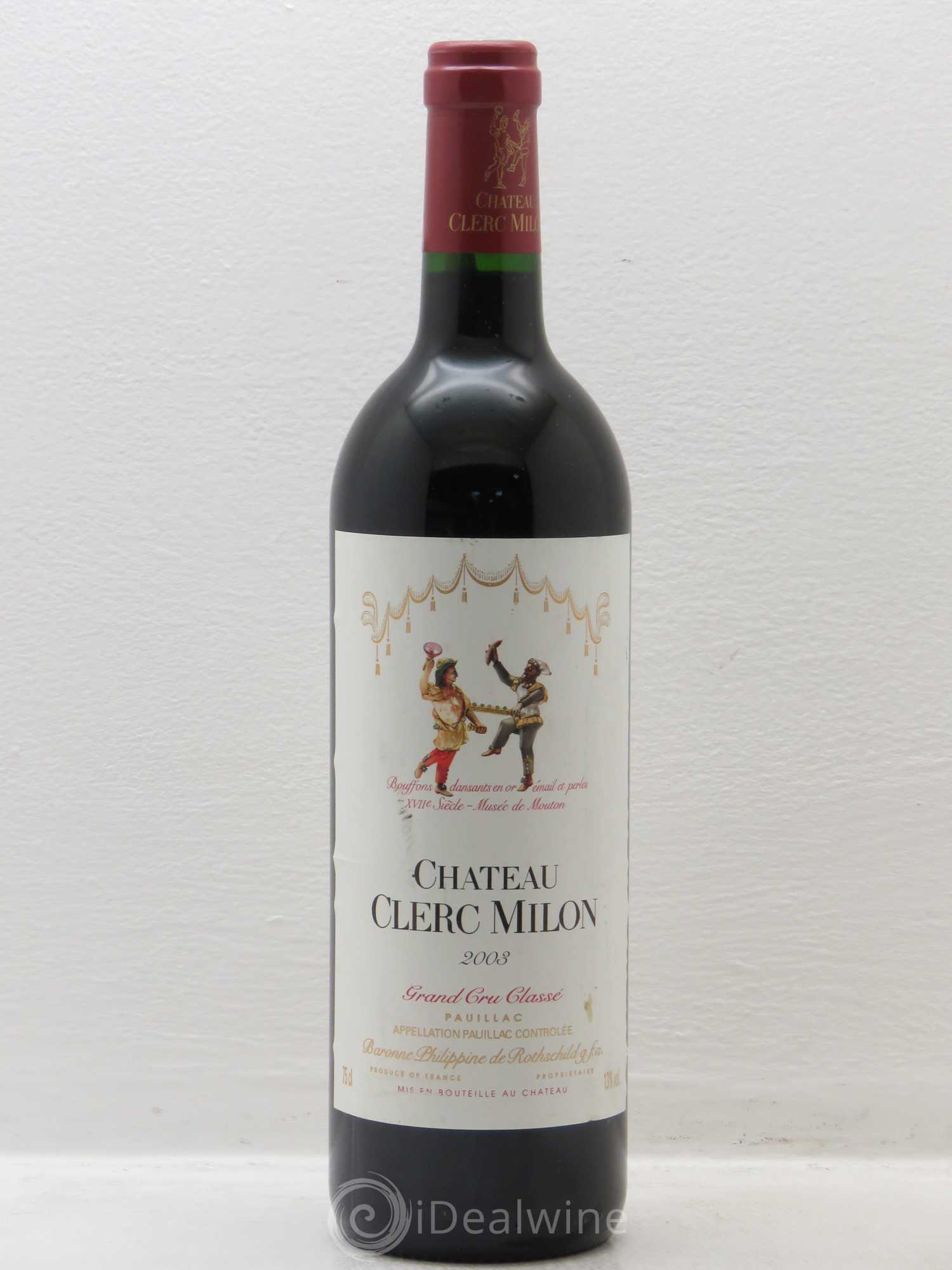 Château Clerc Milon 5ème Grand Cru Classé 2003 - Lot de 1 bouteille - 0