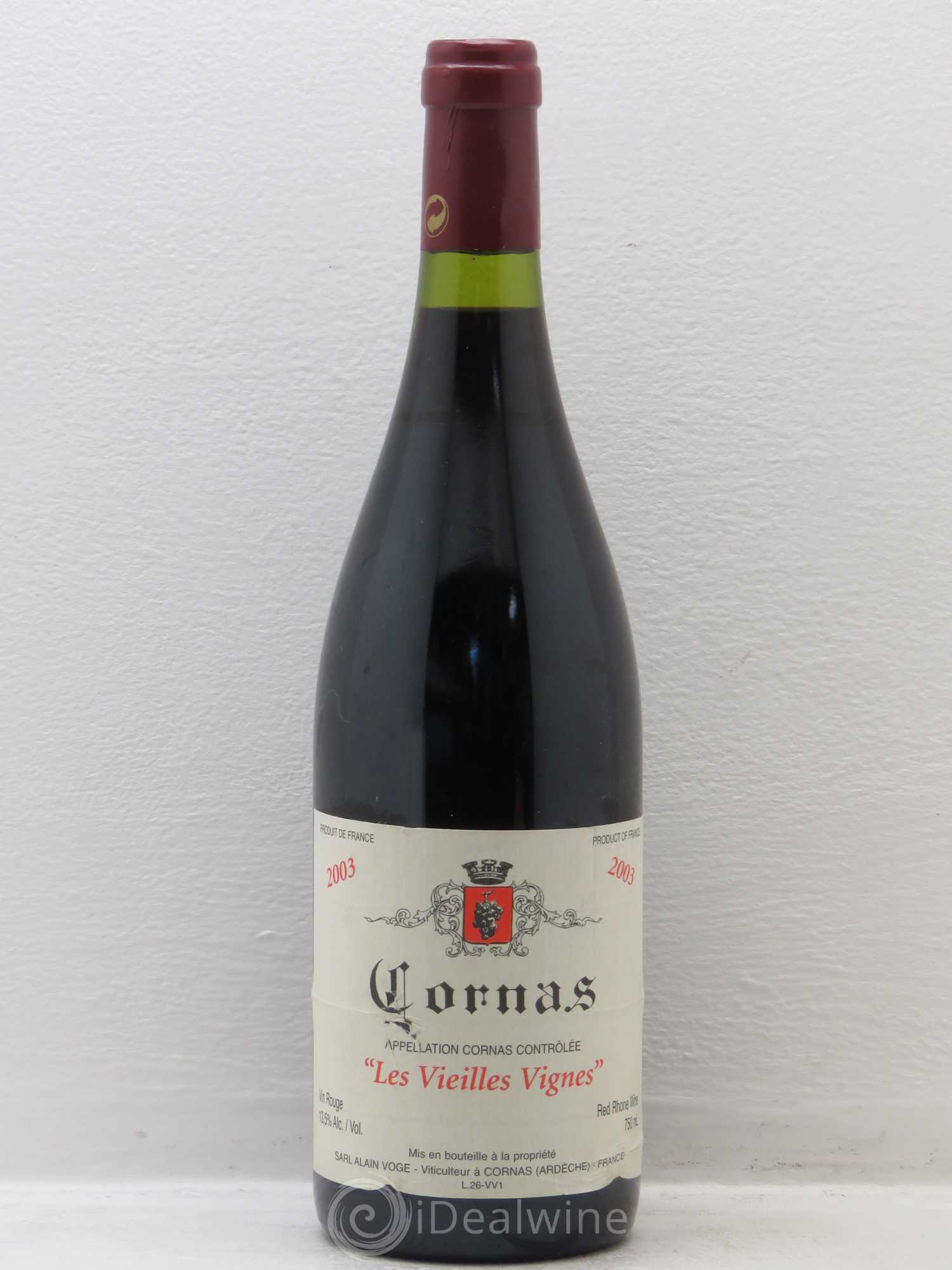 Cornas Les Vieilles Vignes Alain Voge (Domaine) 2003 - Lotto di 1 bottiglia - 0