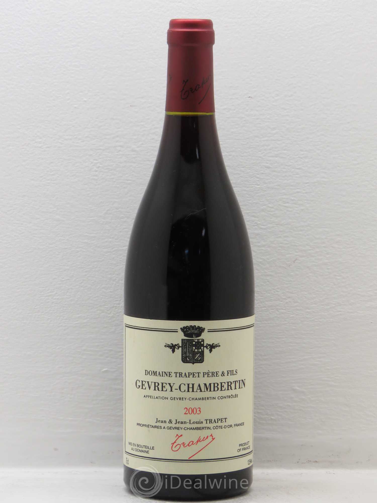 Gevrey-Chambertin Domaine Trapet 2003 - Lot de 1 bouteille - 0