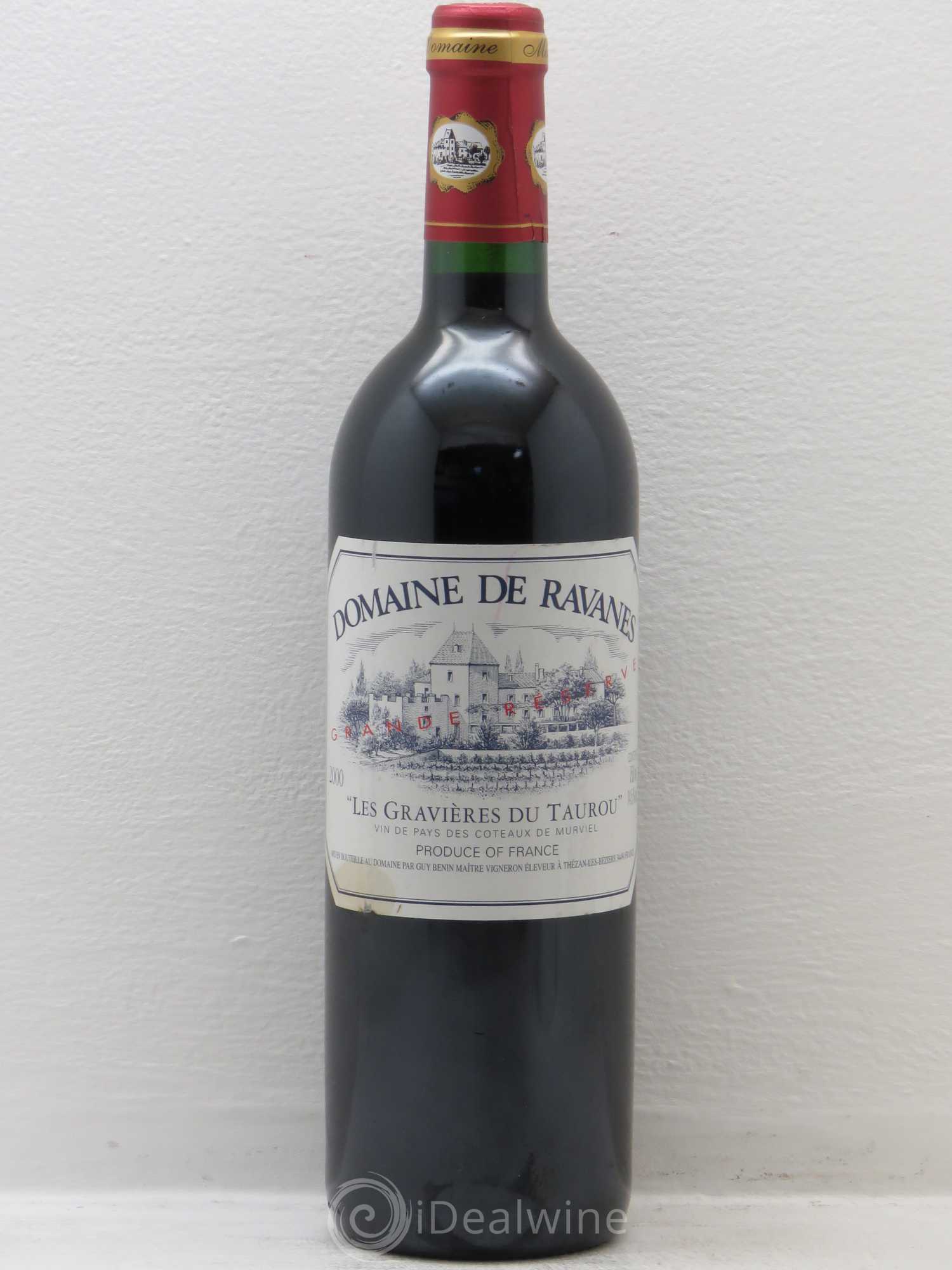 Divers Vin de pays des coteaux de Murviel Les Gravières du Taurou Domaine de Ravanes Grande réserve 2000 - Posten von 1 Flasche - 0