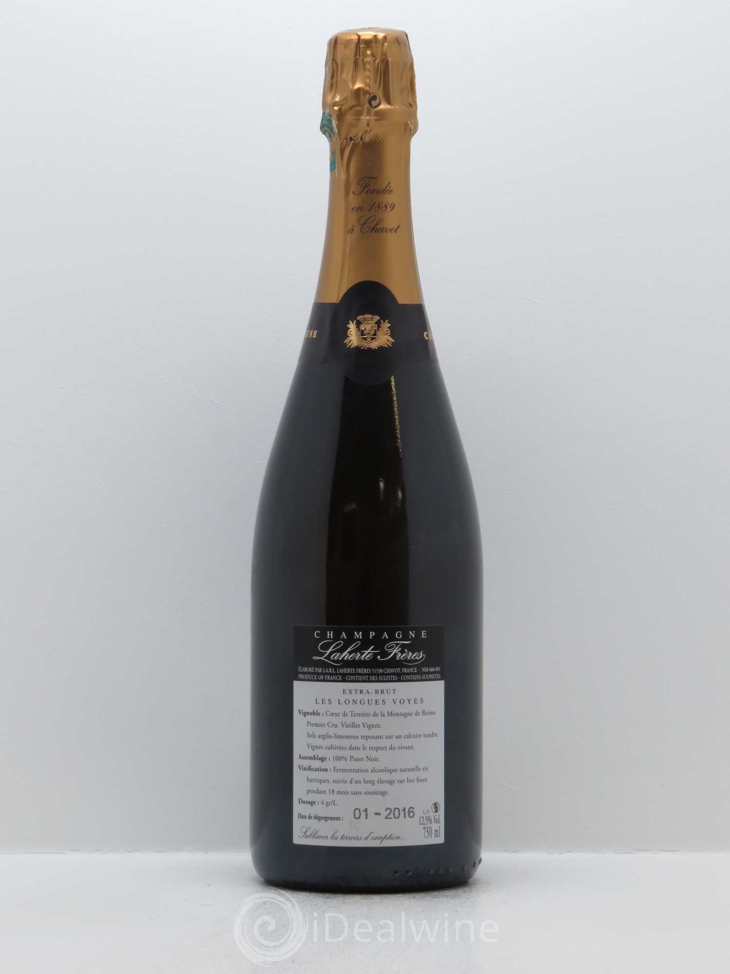 Les Longues Voyes 1er Cru Extra-Brut Laherte Frères 2012 - Lot de 1 bouteille - 1