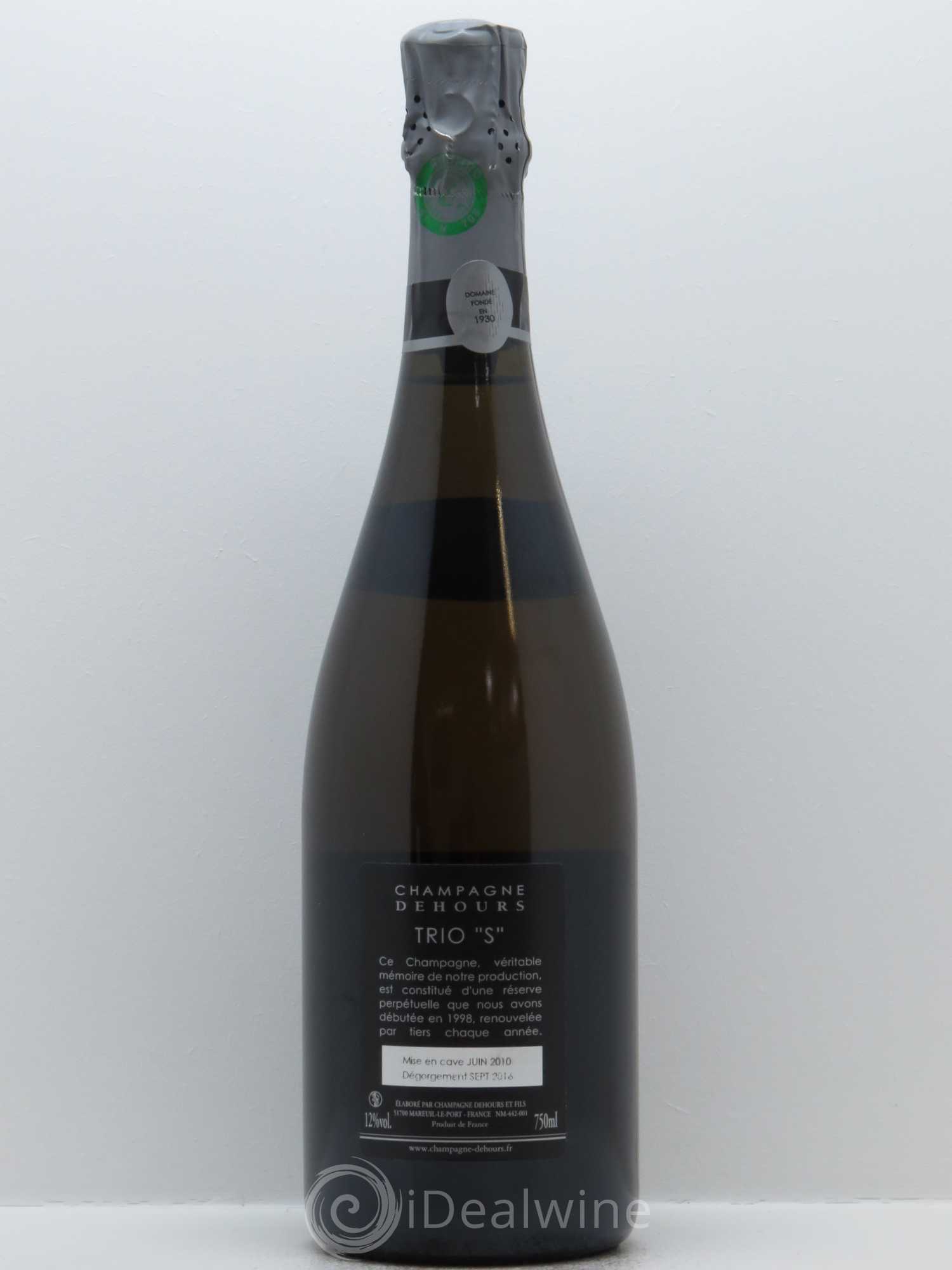 Brut Trio S Dehours & Fils - Lot de 1 bouteille - 1