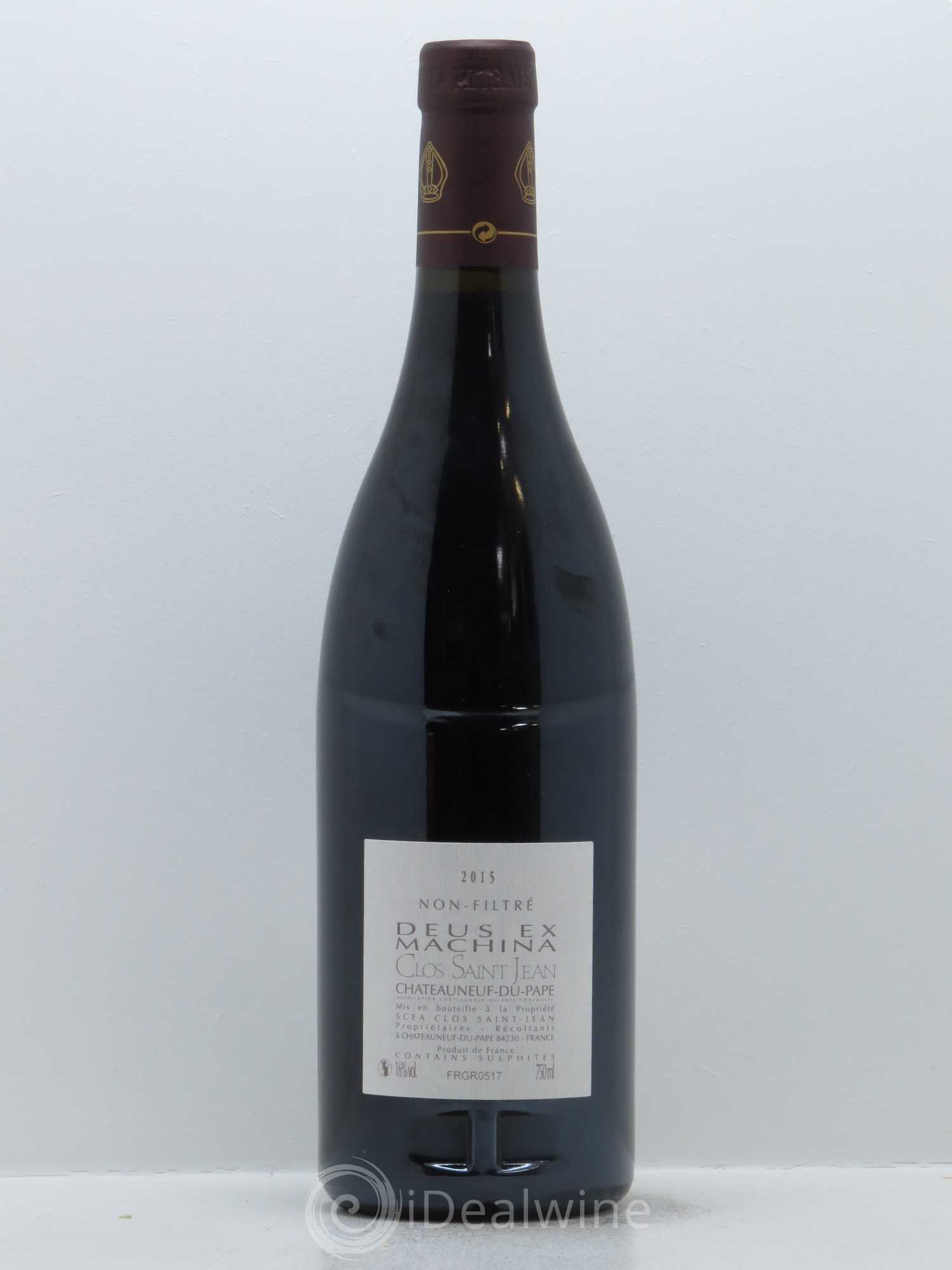 Châteauneuf-du-Pape Clos Saint-Jean Deus Ex Machina Pascal et Vincent Maurel 2015 - Posten von 1 Flasche - 1
