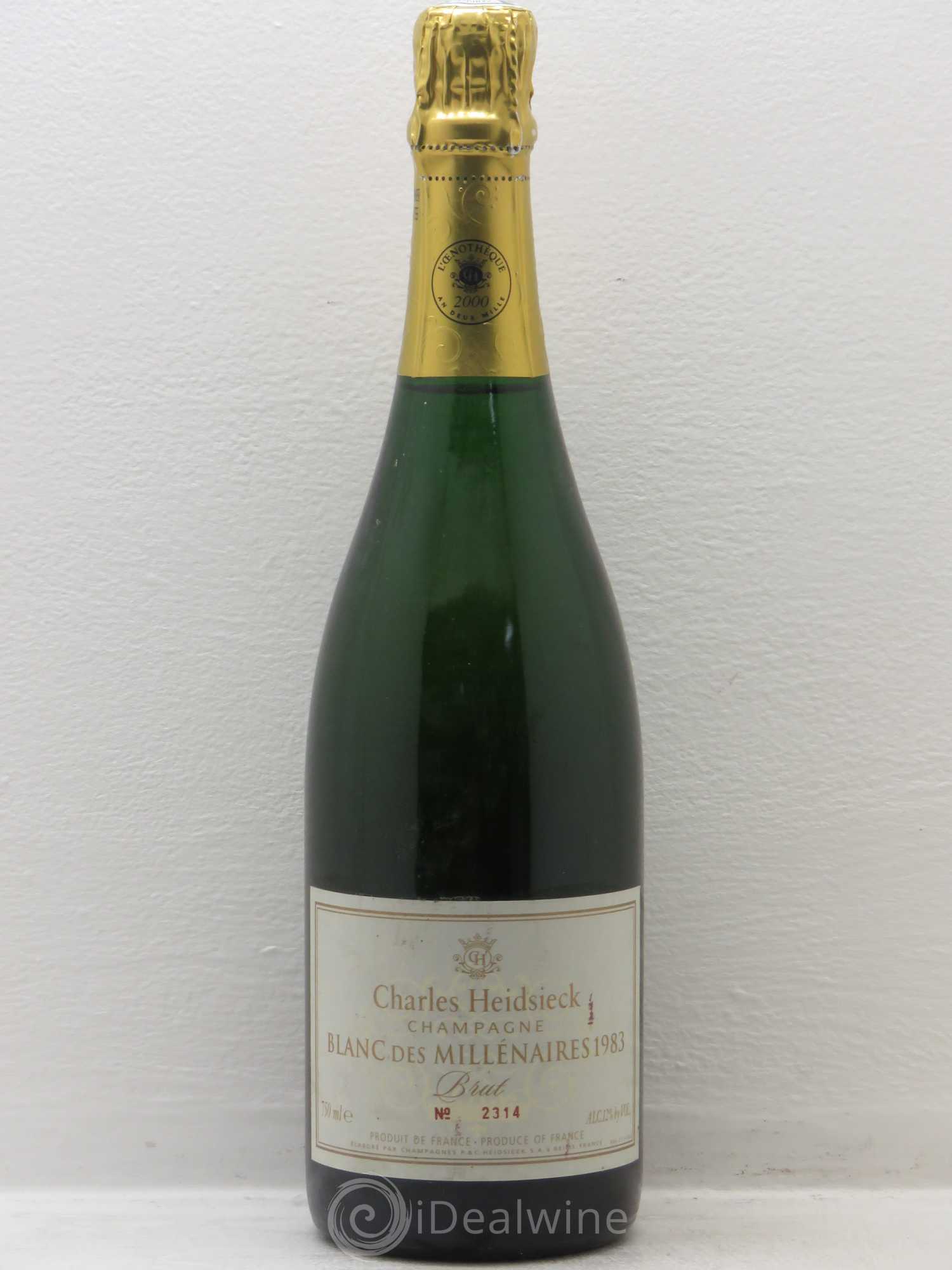 Blanc de Blancs Blanc des Millénaires Brut Charles Heidsieck 1983 - Lot de 1 bouteille - 0