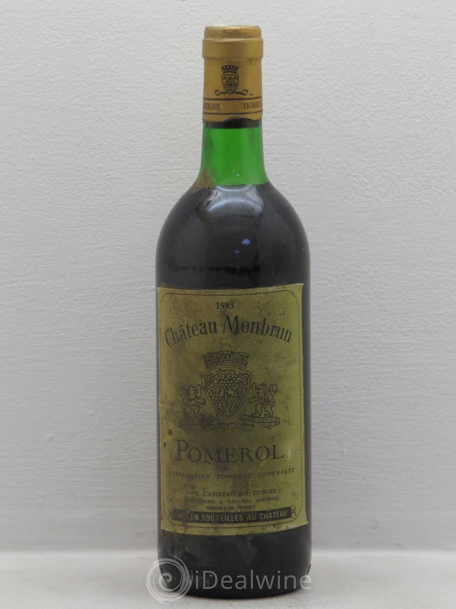 Pomerol Château Monbrun 1983 - Posten von 1 Flasche - 0