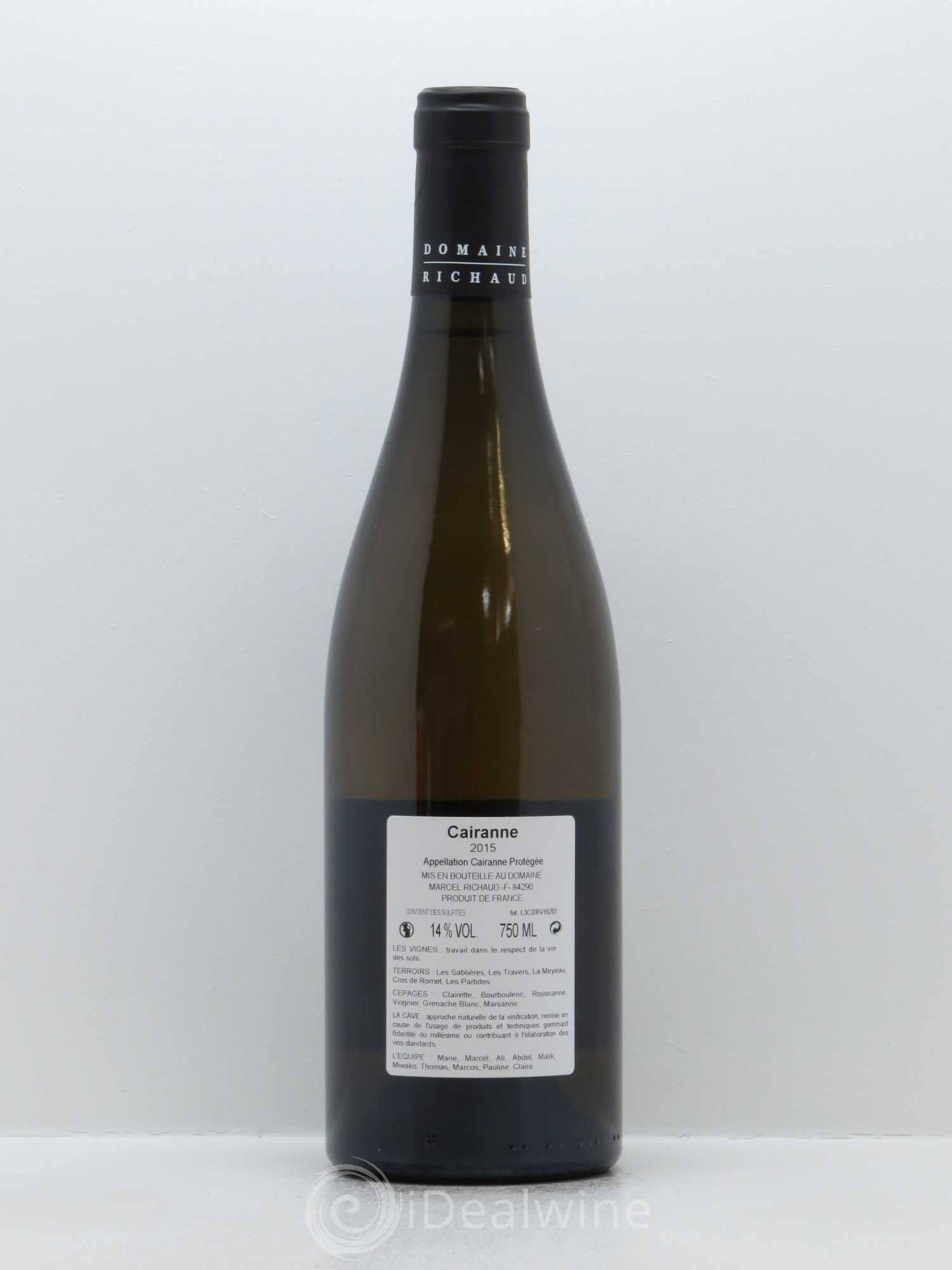 Cairanne Marcel Richaud 2015 - Lot de 1 bouteille - 1