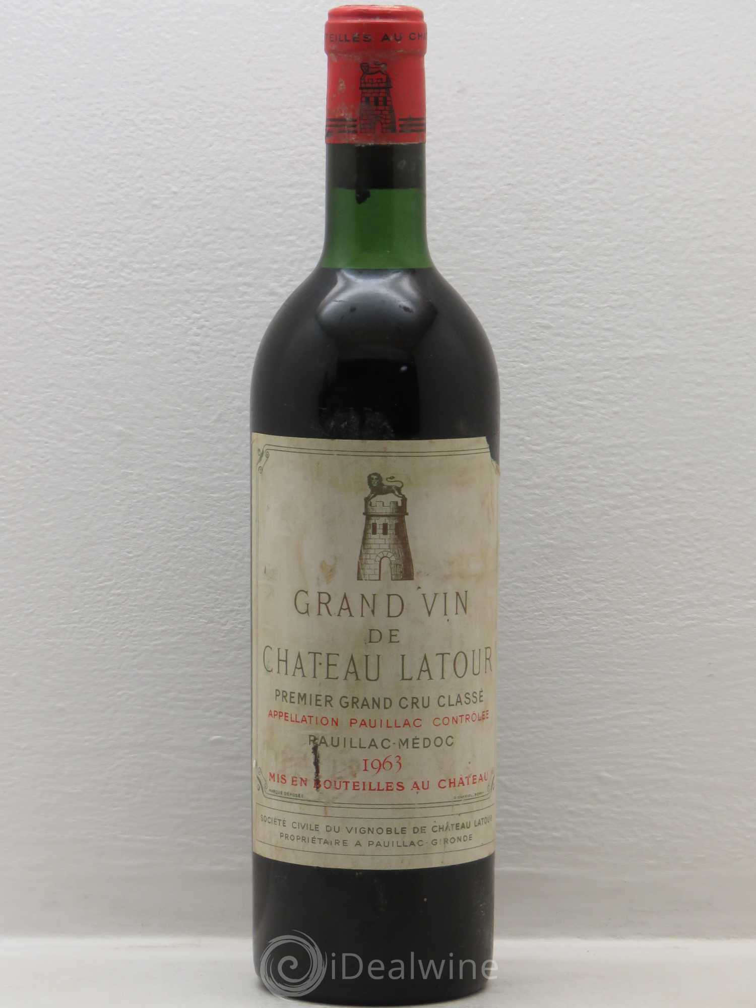 Château Latour 1er Grand Cru Classé 1963 - Lot de 1 bouteille - 0