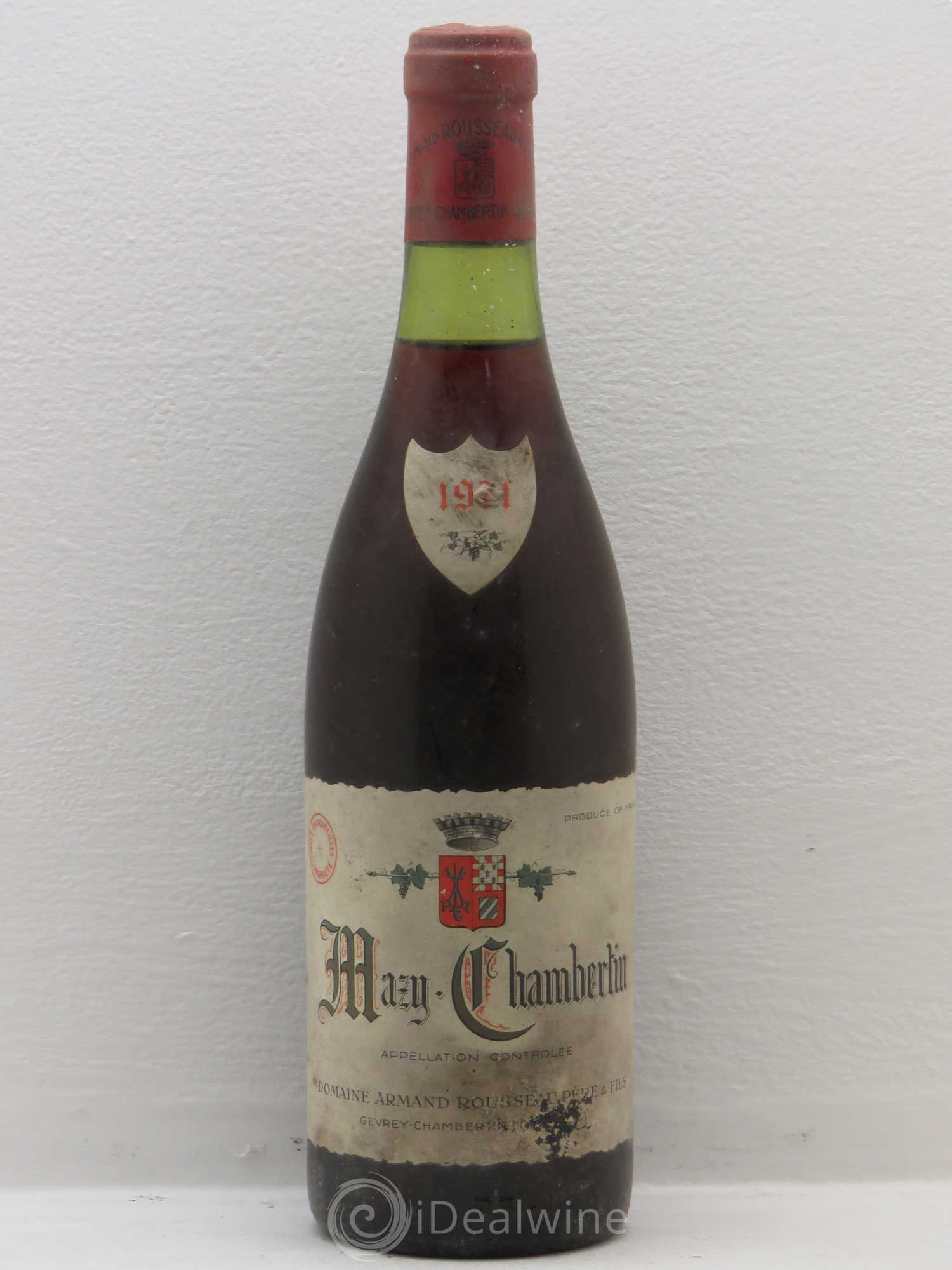 Mazis-Chambertin Grand Cru Armand Rousseau (Domaine) 1971 - Lot de 1 bouteille - 0
