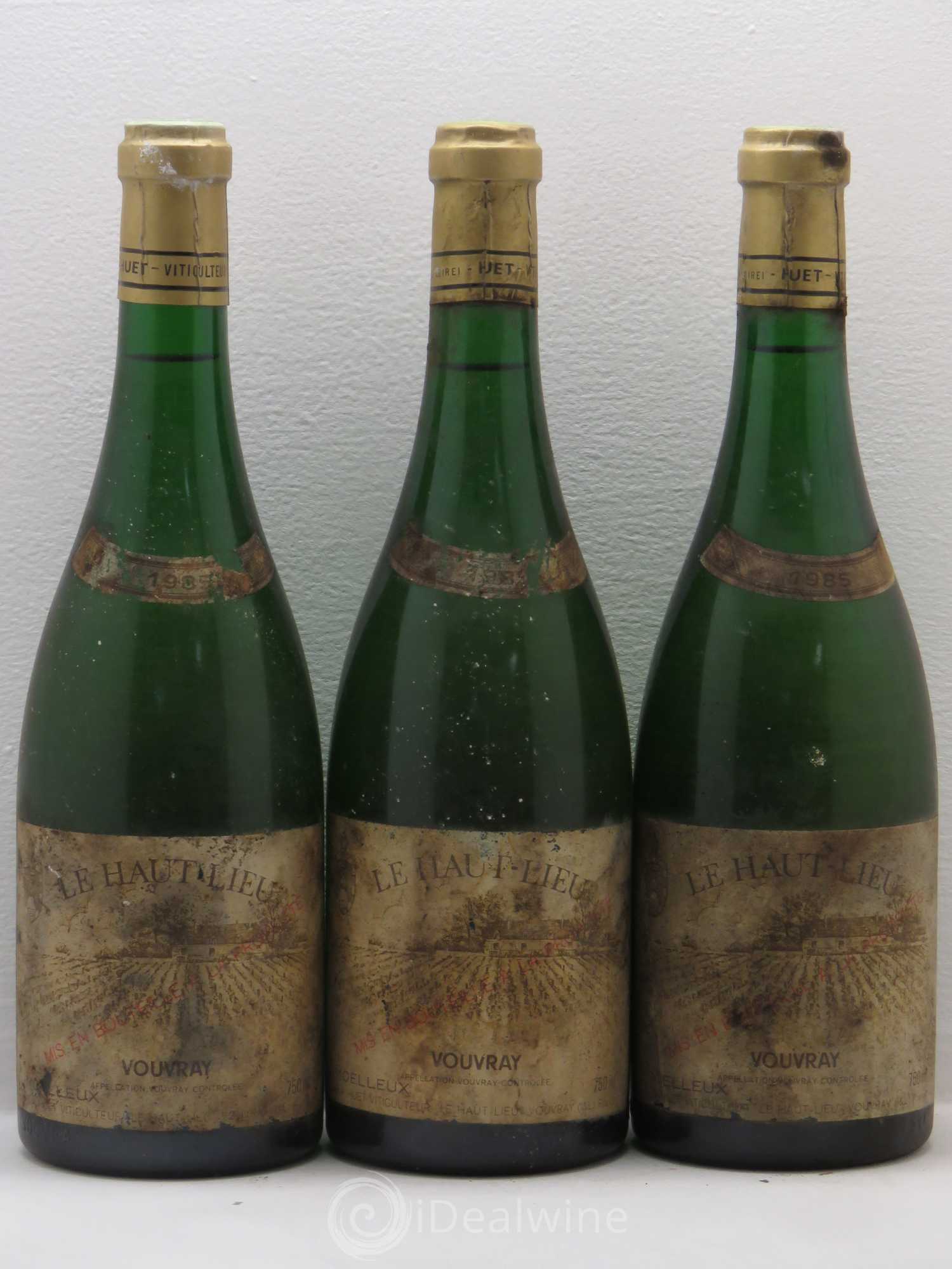 Vouvray Le Haut-Lieu Moelleux Domaine Huet 1985 - Lotto di 3 bottiglie - 0