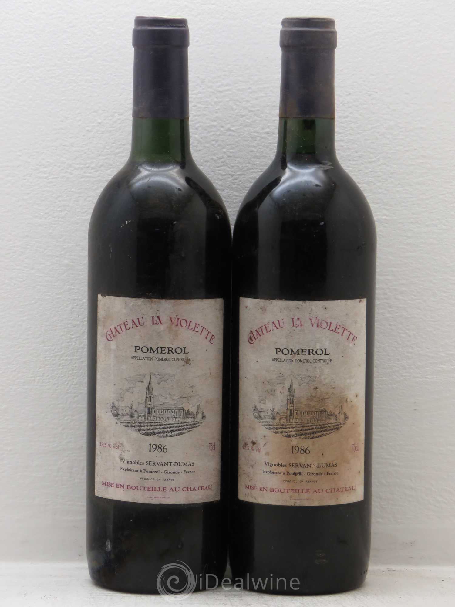 Château la Violette 1986 - Lot de 2 bouteilles - 0