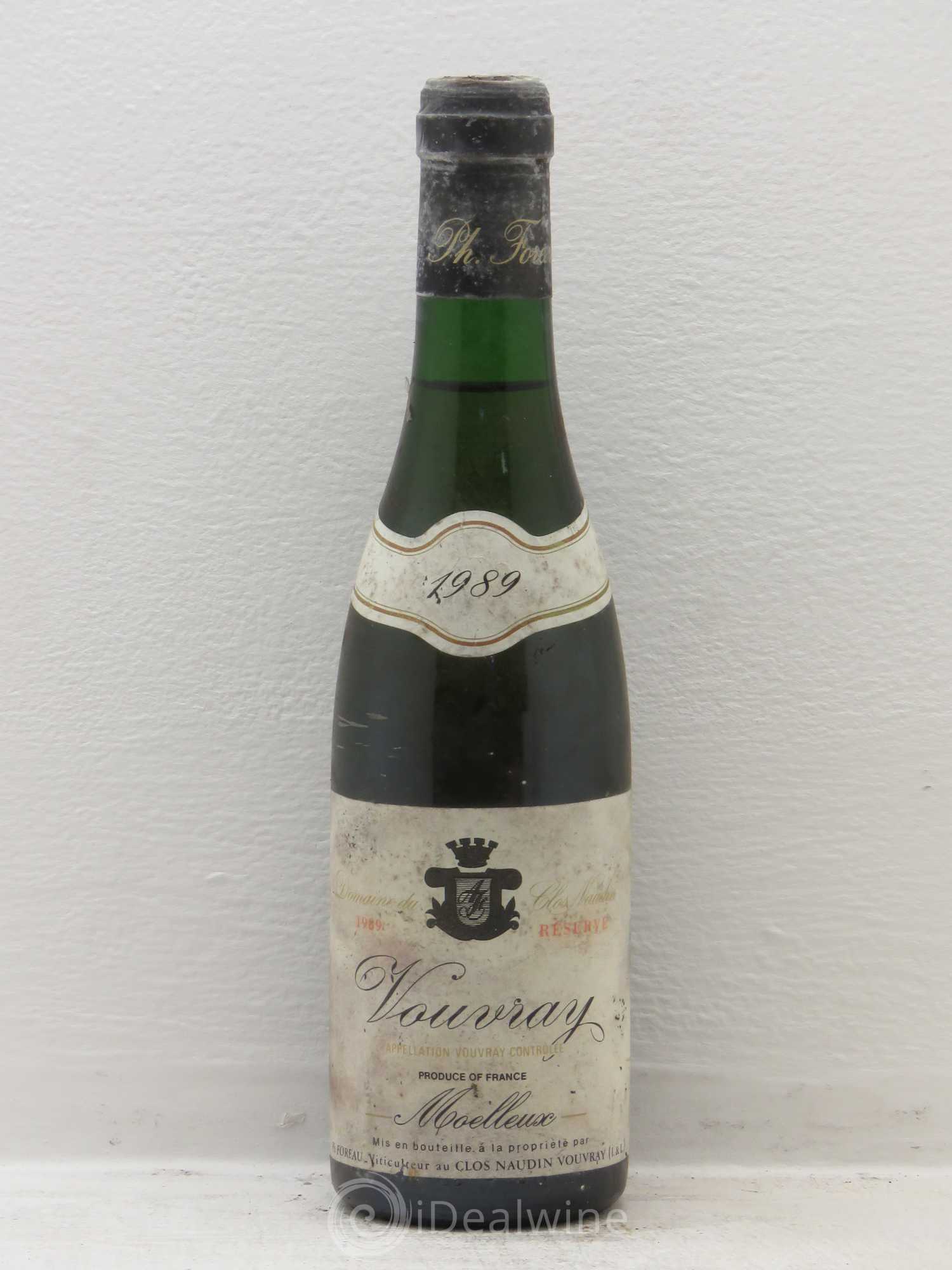 Vouvray Moelleux Réserve Clos Naudin - Philippe Foreau 1989 - Posten von 6 Demi-Flaschen - 0