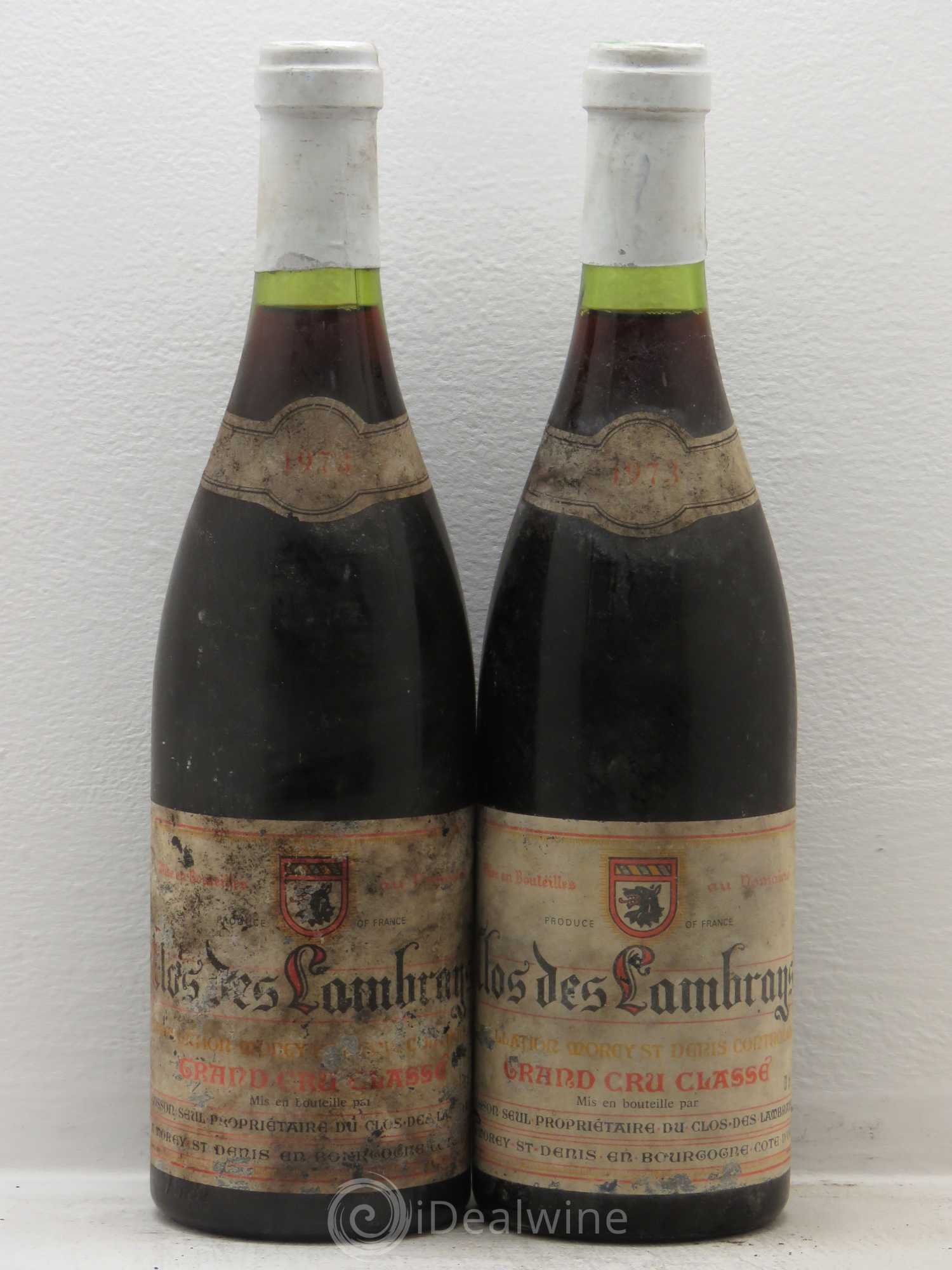 Clos des Lambrays Grand Cru Domaine des Lambrays 1973 - Lot de 2 bouteilles - 0