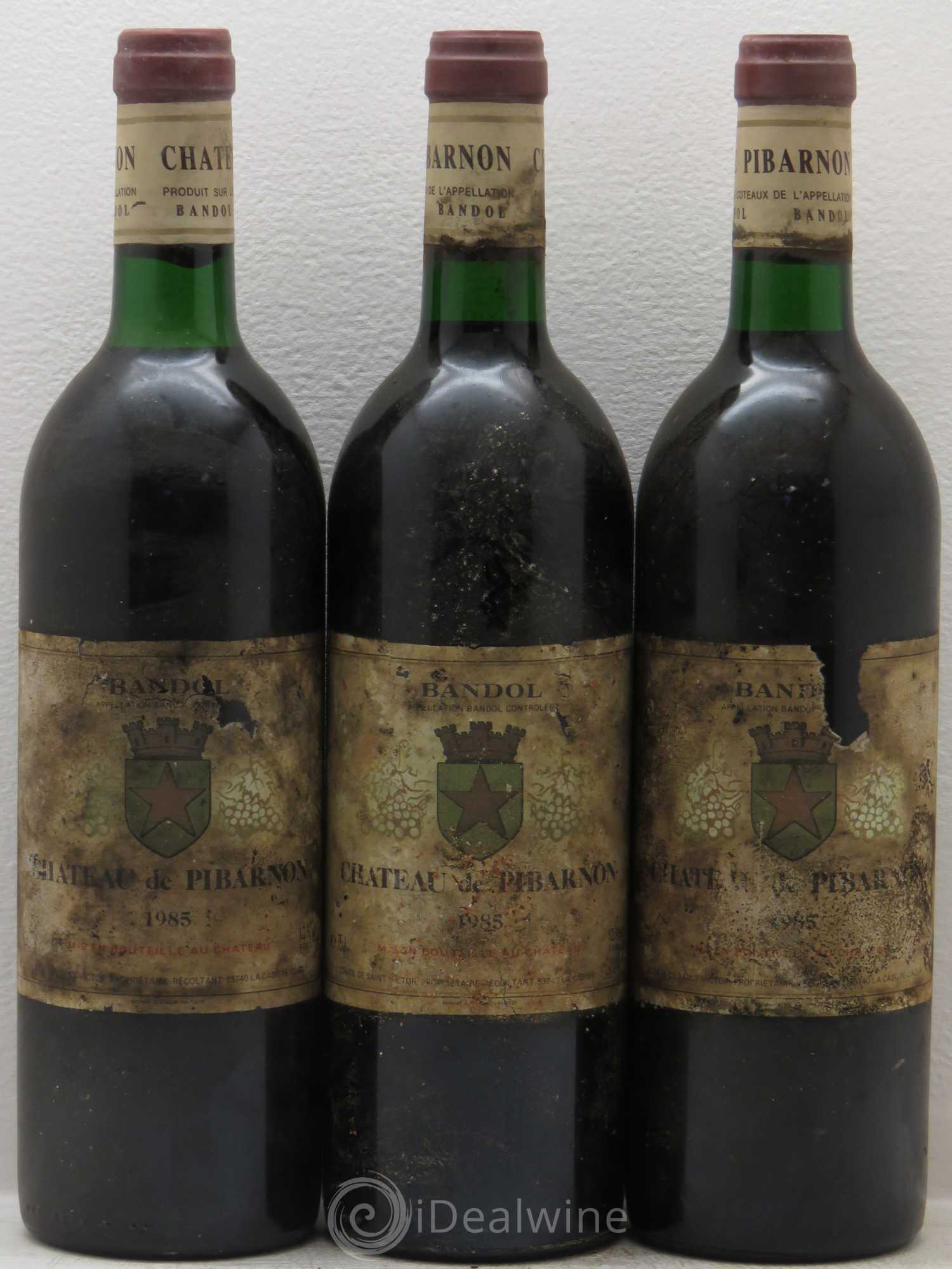 Bandol Château de Pibarnon Comte de Saint-Victor 1985 - Lot de 3 bouteilles - 0