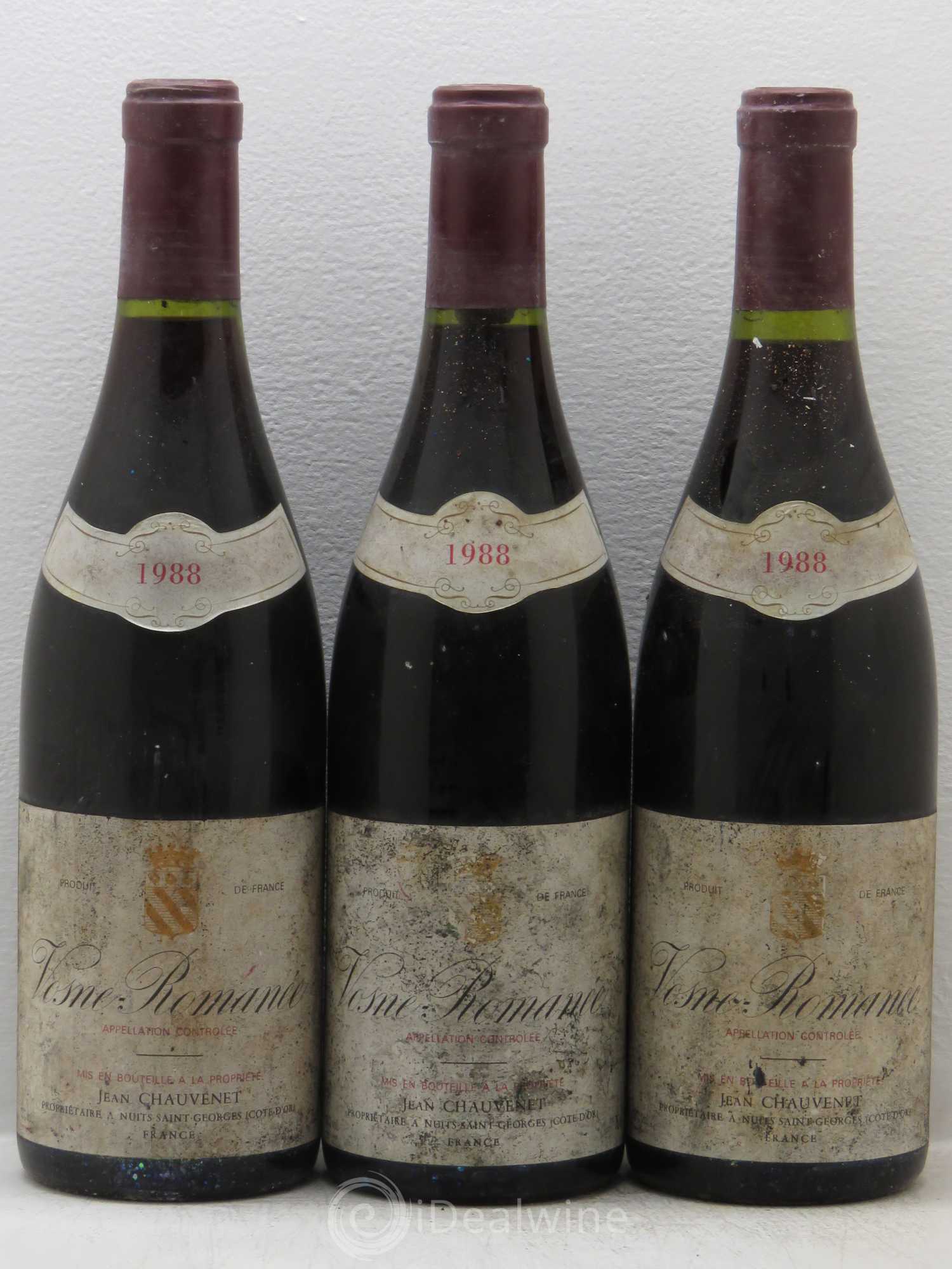 Vosne-Romanée Chauvenet 1988 - Lot de 3 bouteilles - 0