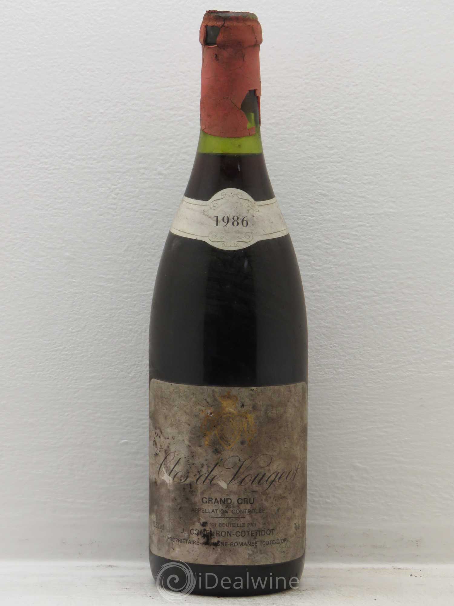 Clos de Vougeot Grand Cru Confuron-Cotetidot 1986 - Lot de 1 bouteille - 0