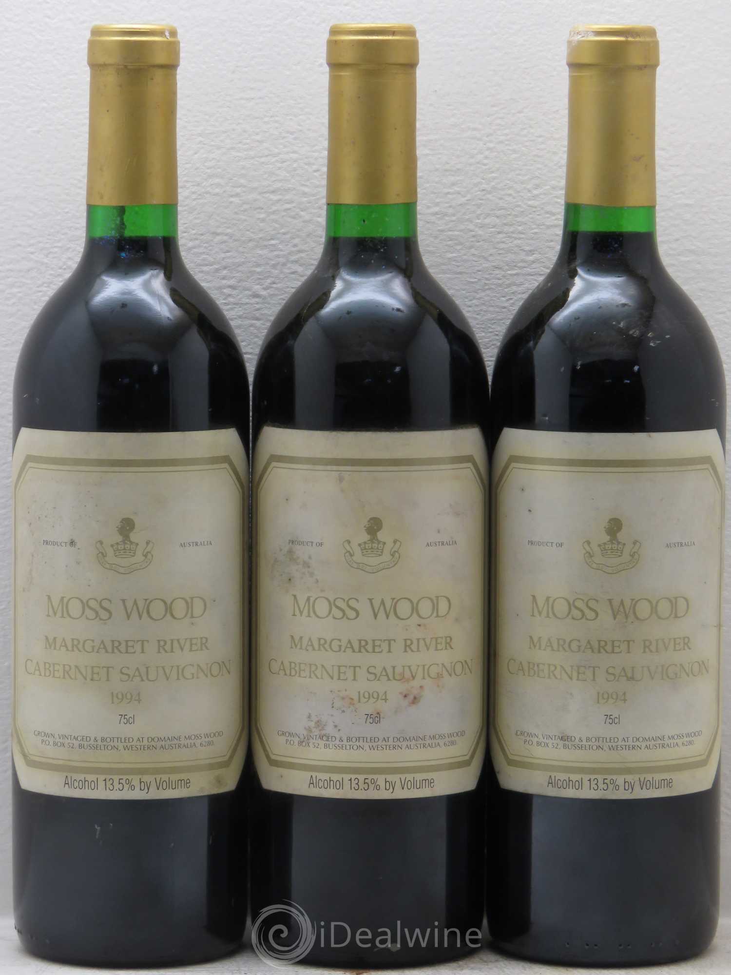 Australie Margaret Rivre Moss Wood 1994 - Posten von 3 Flaschen - 0