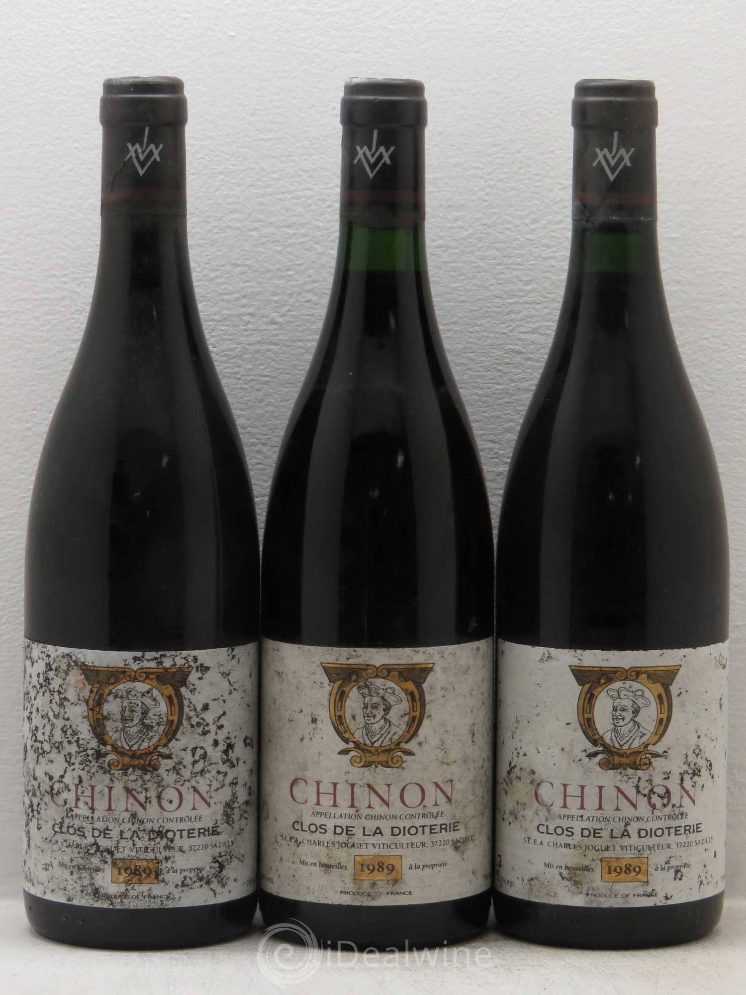 Chinon Clos de La Dioterie Charles Joguet 1989 - Lotto di 3 bottiglie - 0