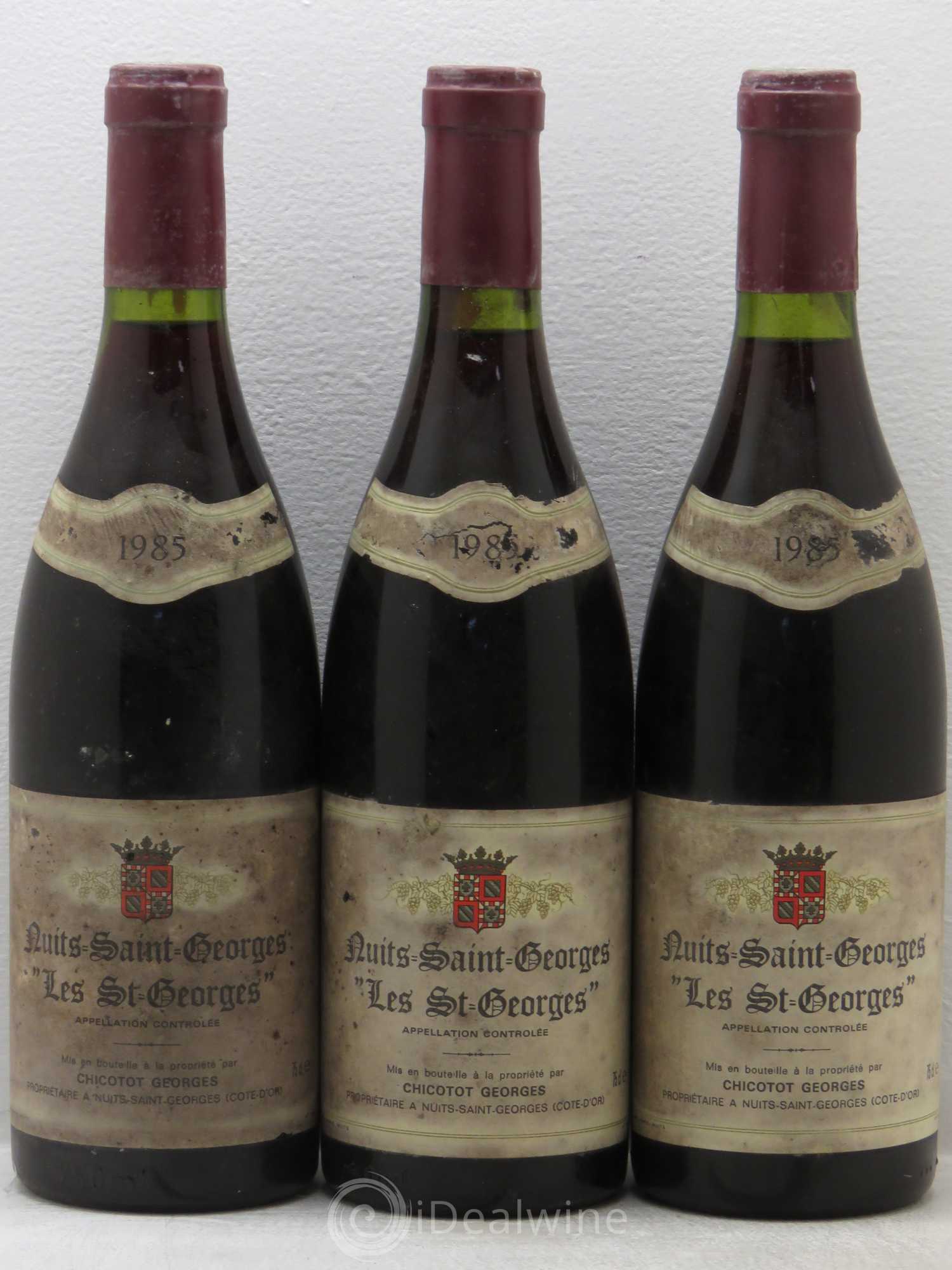 Nuits-Saint-Georges Les Saint georges G.Chicotot 1985 - Posten von 3 Flaschen - 0