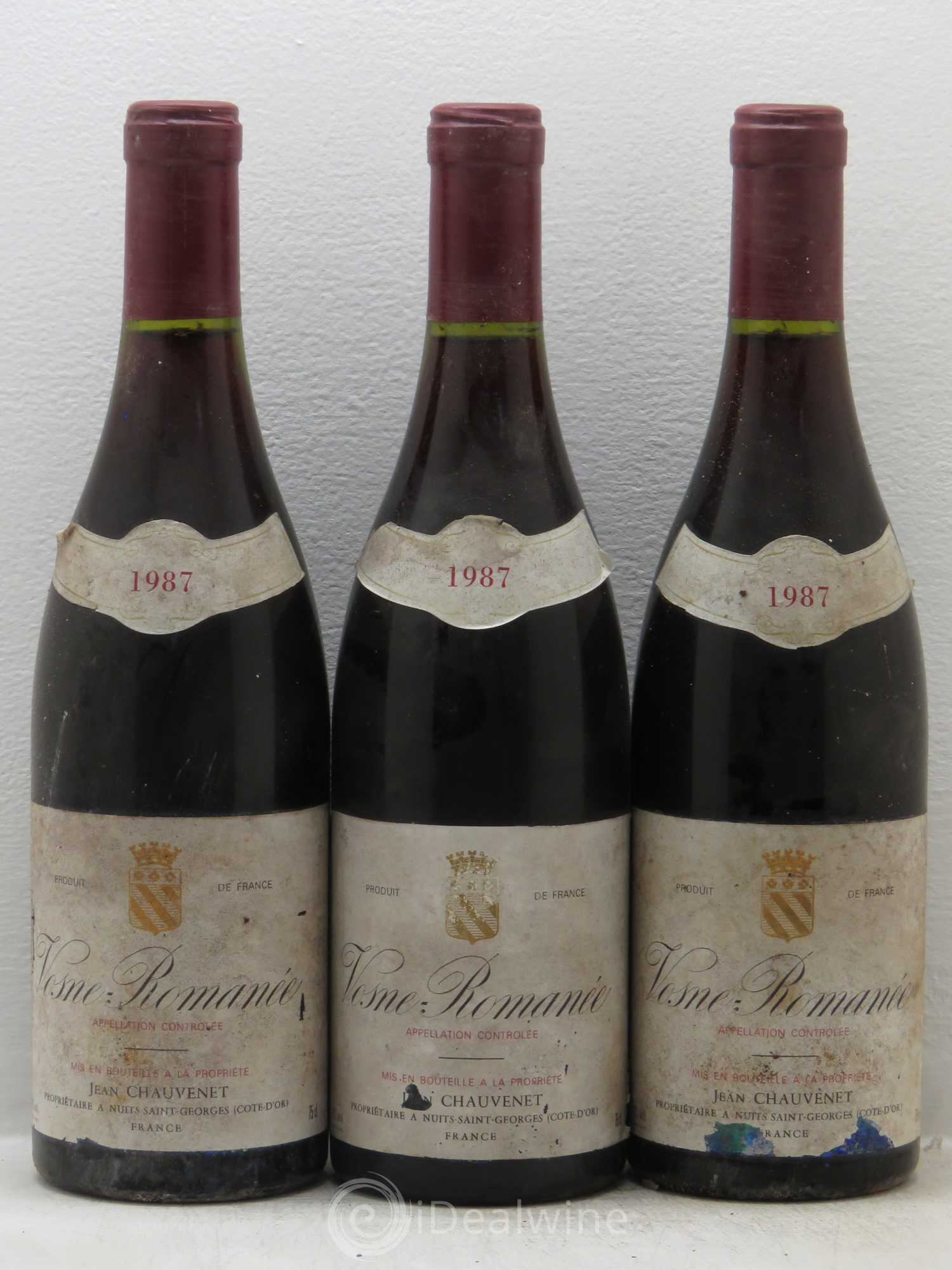 Vosne-Romanée Chauvenet 1987 - Lot de 3 bouteilles - 0