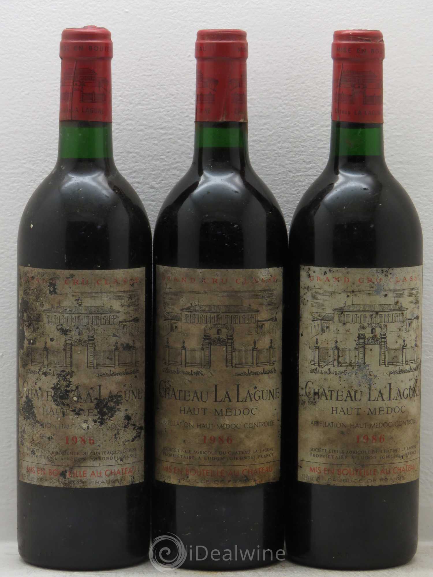 Château la Lagune 3ème Grand Cru Classé 1986 - Lot de 3 bouteilles - 0