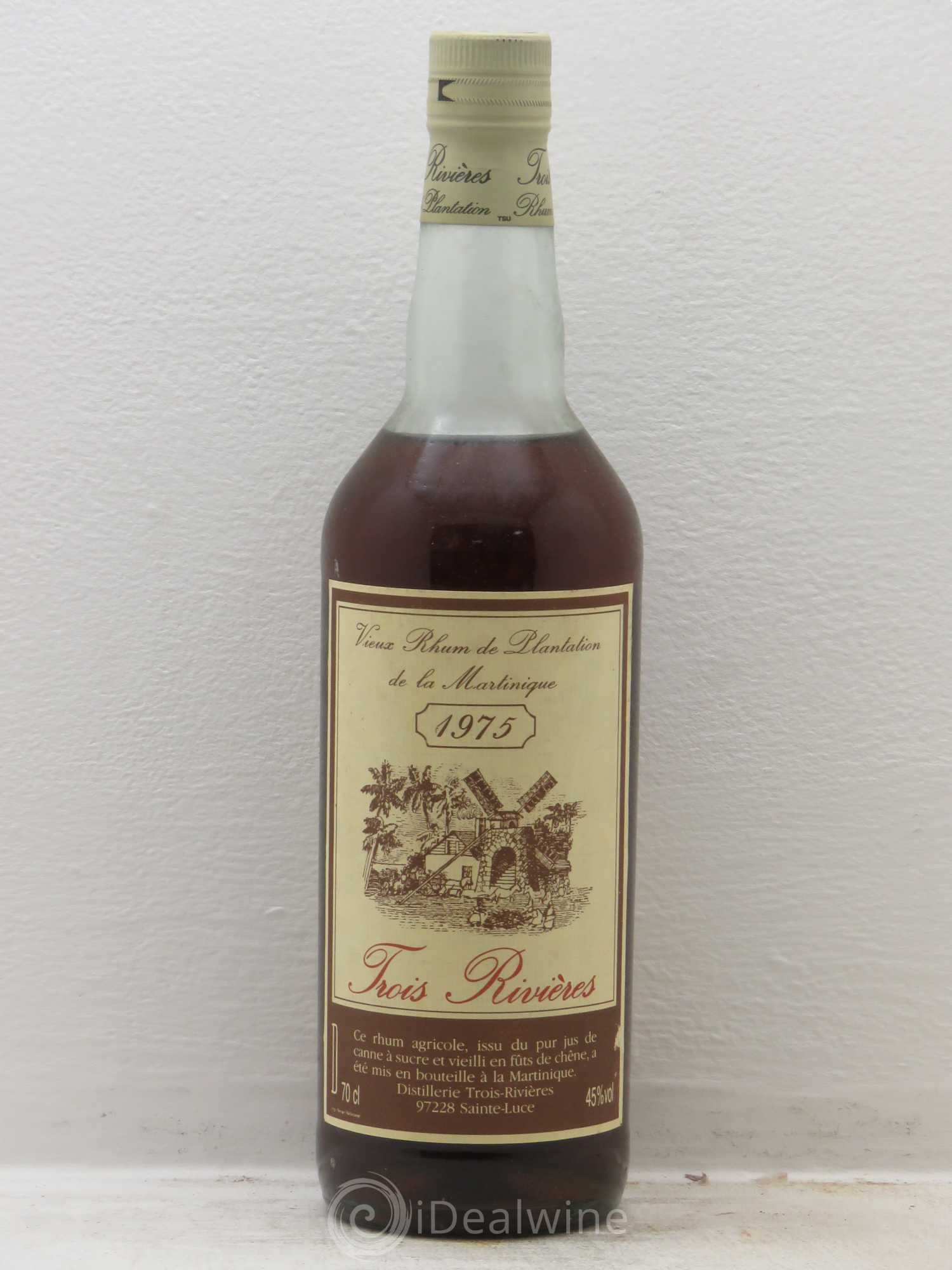 Rhum 3 Rivières Martinique 45% 1975 - Posten von 1 Flasche - 0