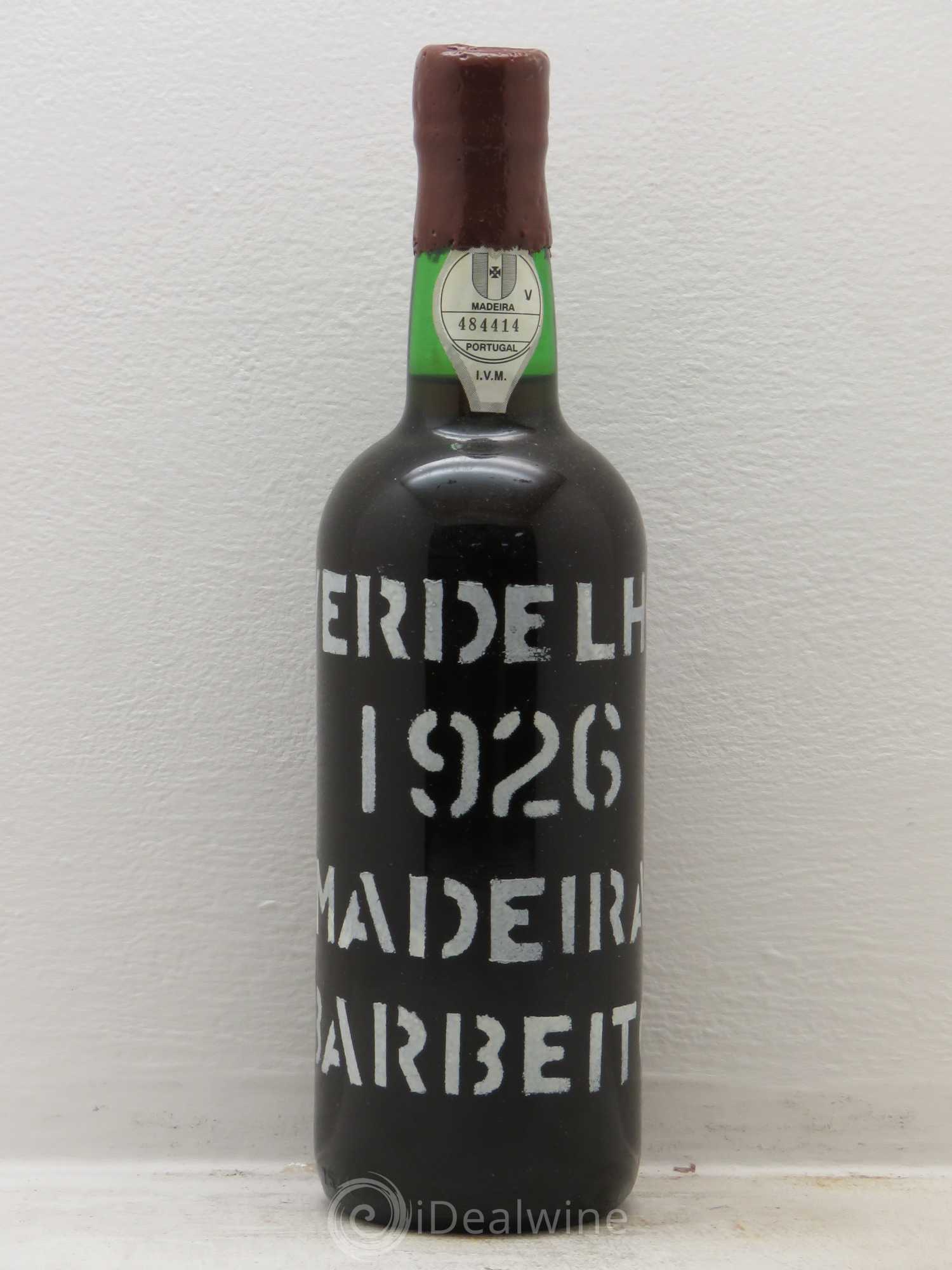 Madère Verdelho 1926 - Posten von 1 Flasche - 0