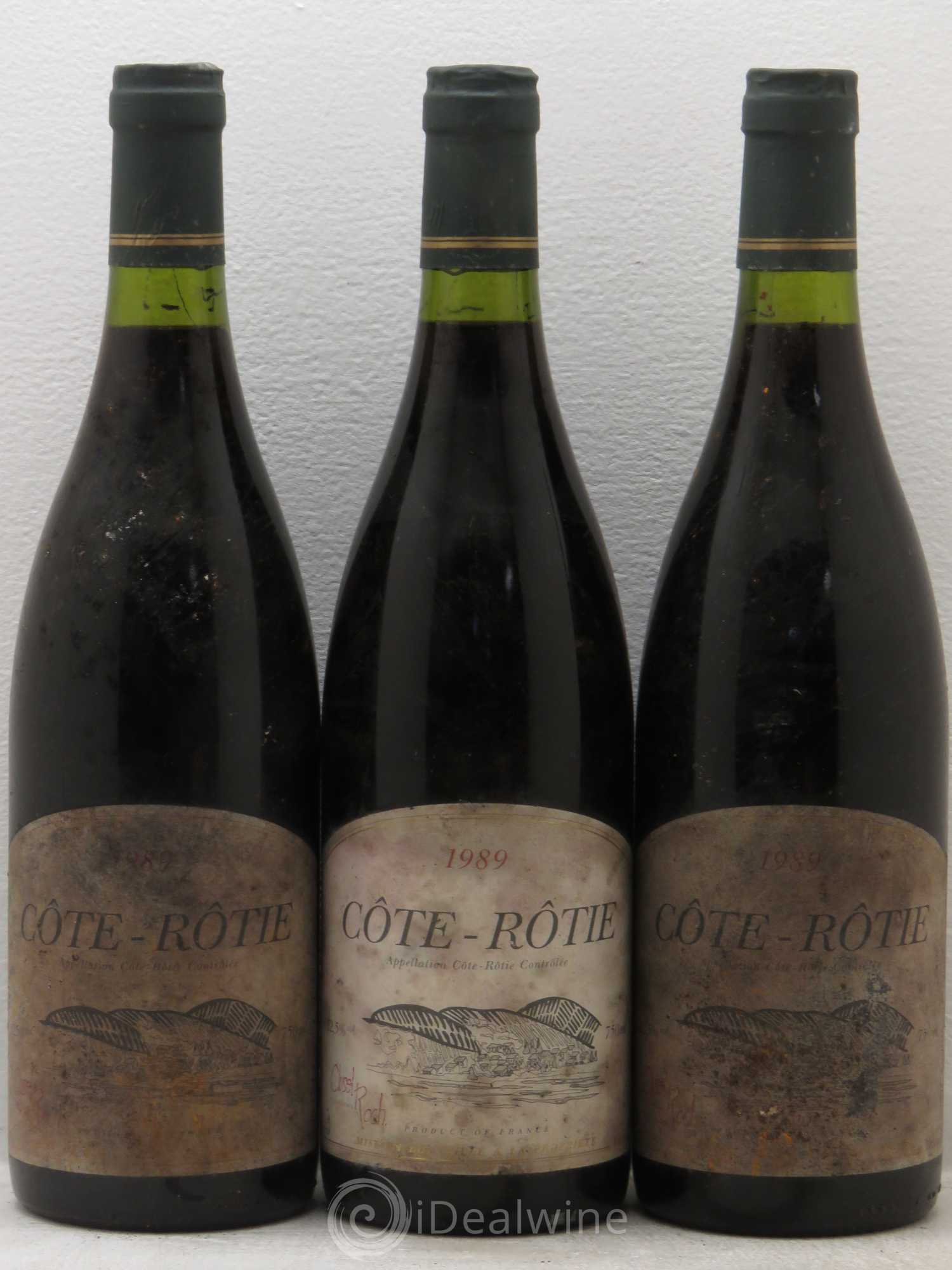 Côte-Rôtie Clusel-Roch 1989 - Lot de 3 bouteilles - 0