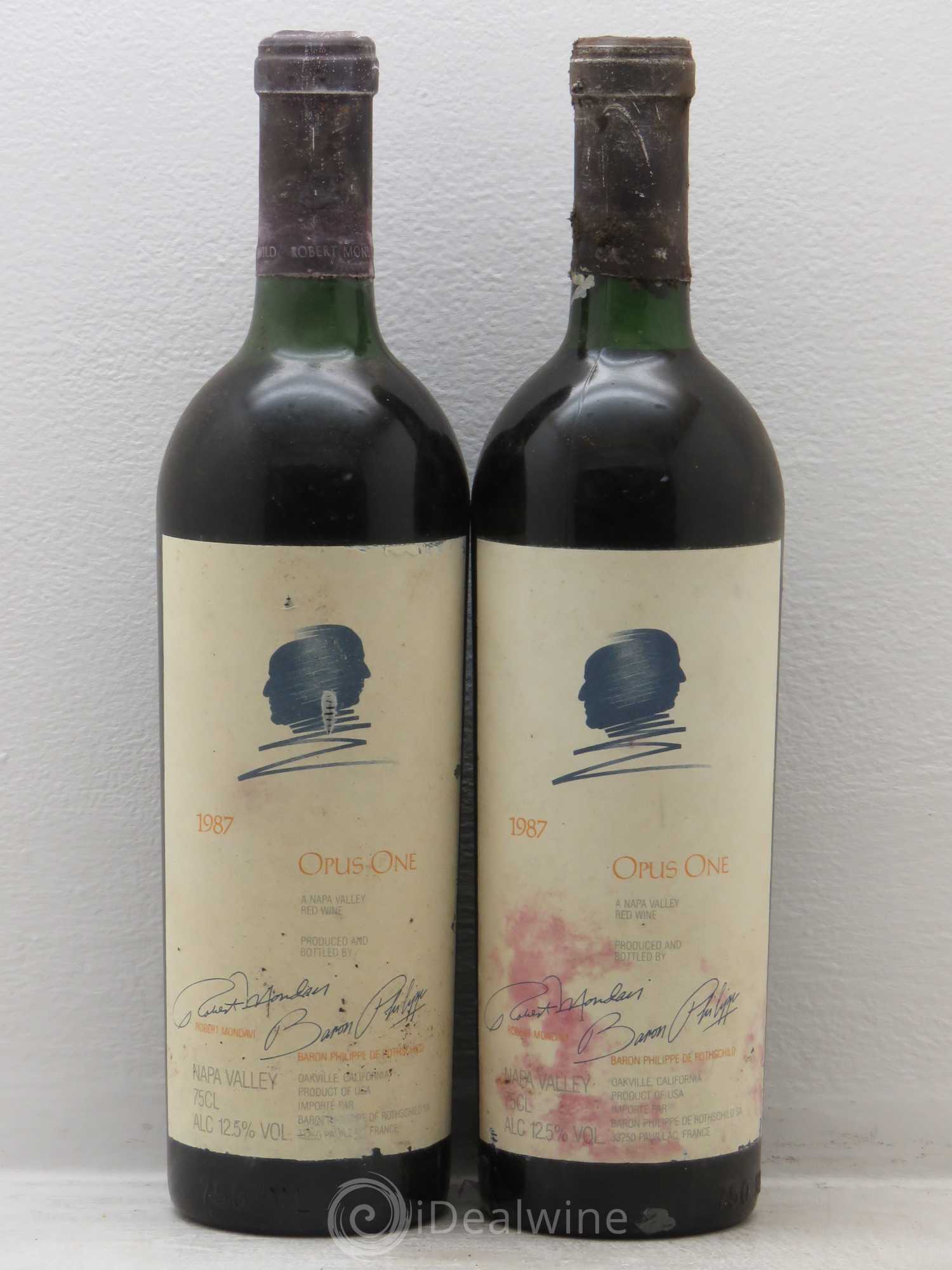 Napa Valley Opus One Robert Mondavi 1987 - Lot de 2 bouteilles - 0