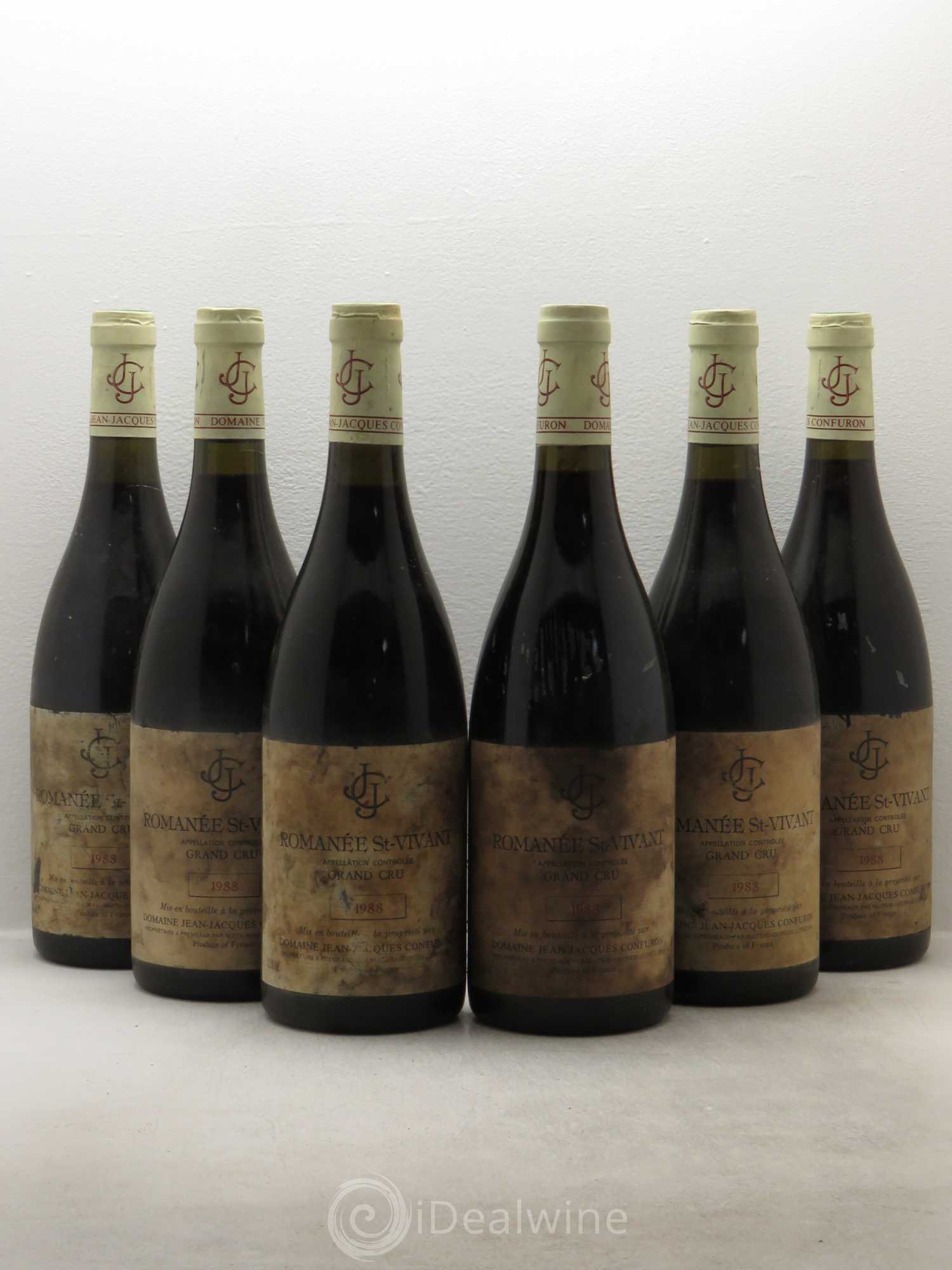 Romanée-Saint-Vivant Grand Cru Jean-Jacques Confuron 1988 - Lot de 6 bouteilles - 0