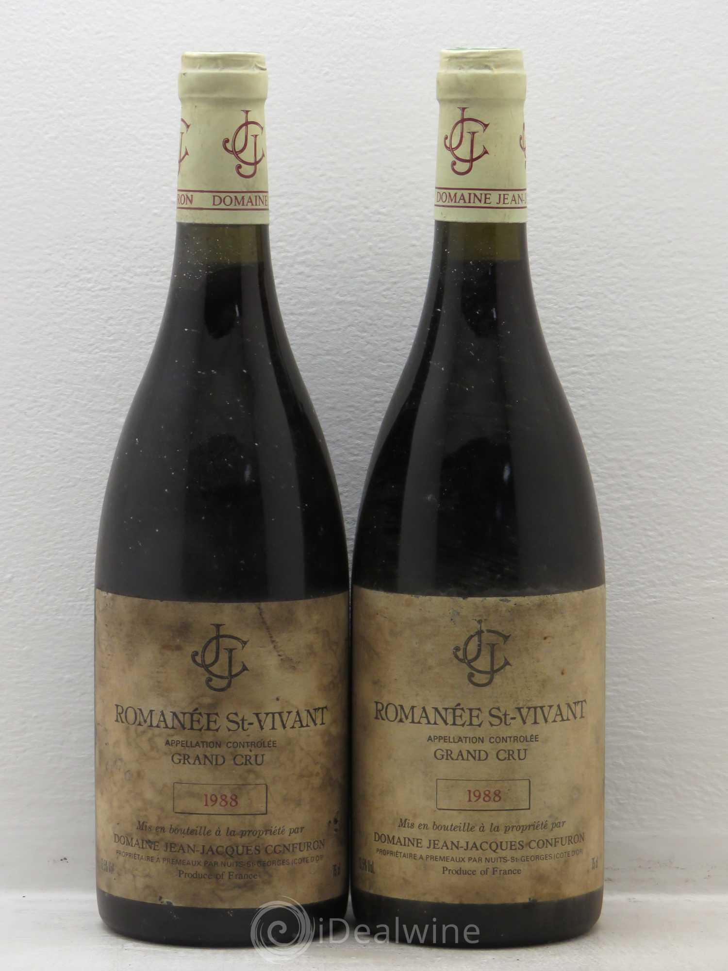 Romanée-Saint-Vivant Grand Cru Jean-Jacques Confuron 1988 - Lot de 2 bouteilles - 0
