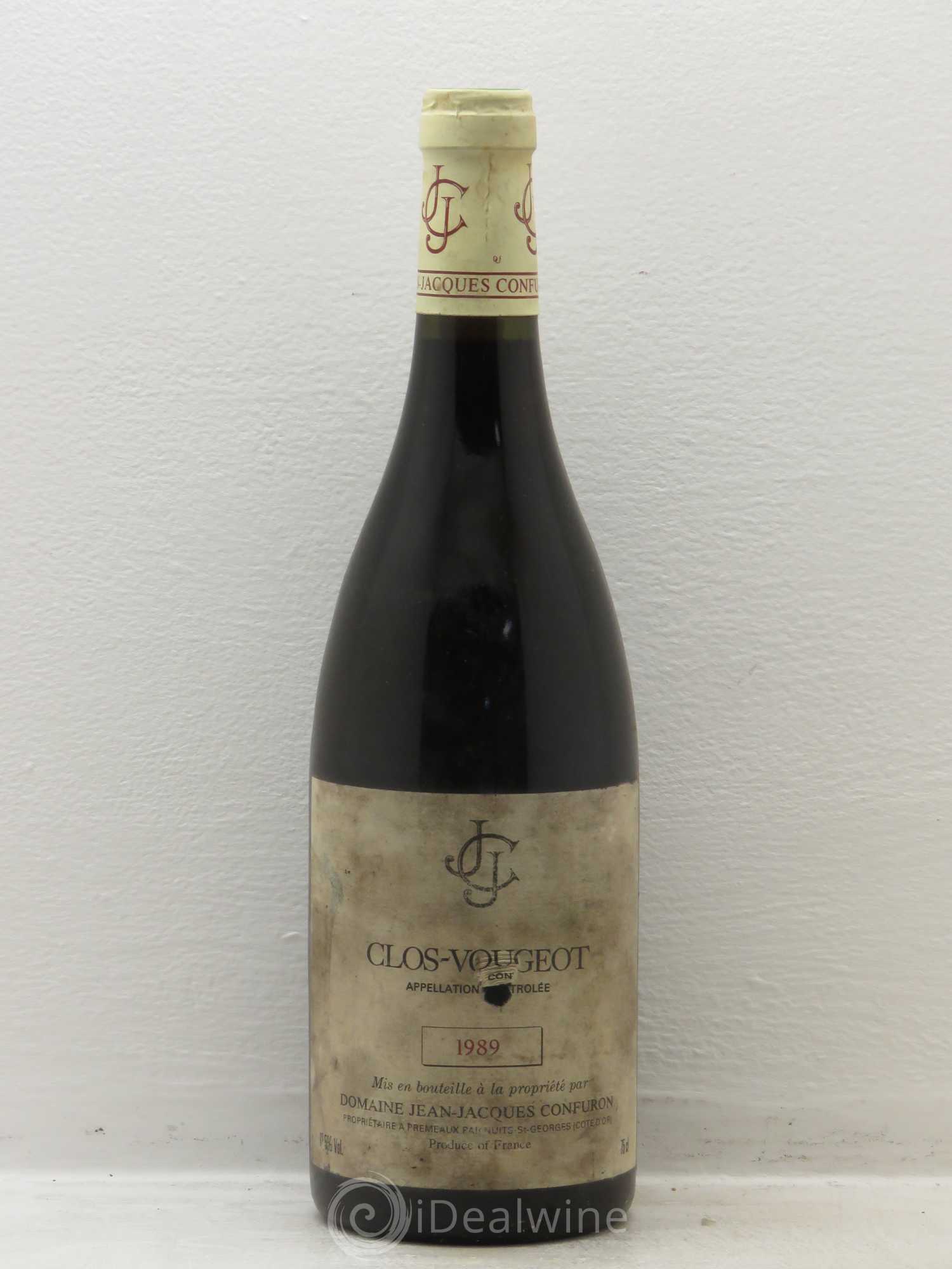 Clos de Vougeot Grand Cru Jean-Jacques Confuron 1989 - Lot de 6 bouteilles - 0