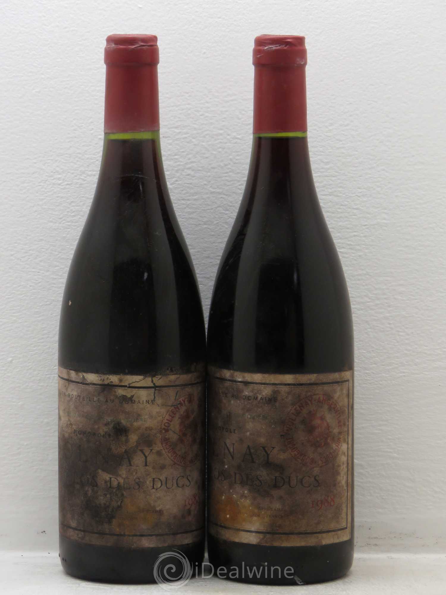 Volnay 1er Cru Clos des Ducs Marquis d'Angerville (Domaine) 1988 - Lot de 2 bouteilles - 0