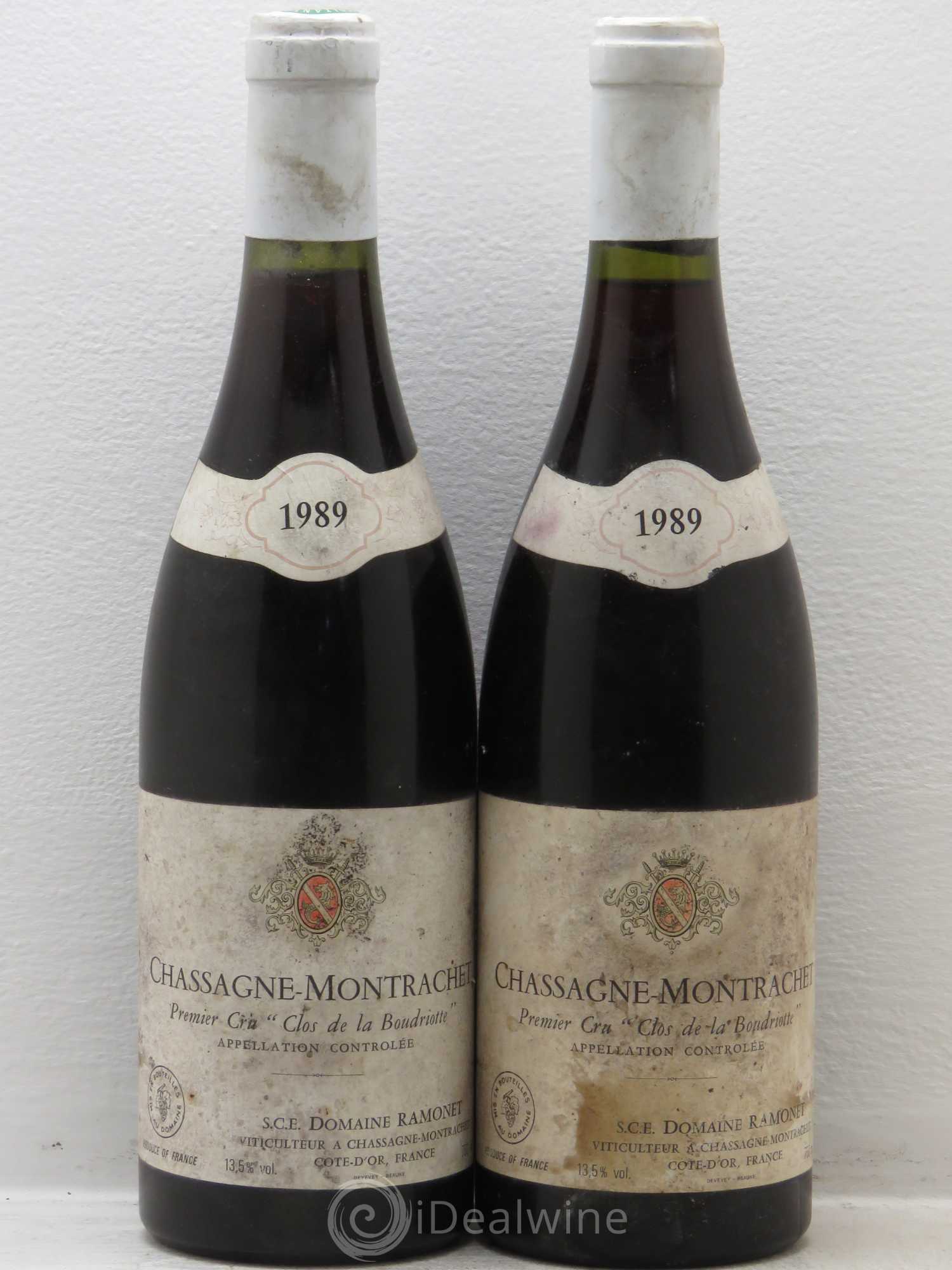 Chassagne-Montrachet 1er Cru Clos de la Boudriotte Ramonet (Domaine) 1989 - Lot de 2 bouteilles - 0