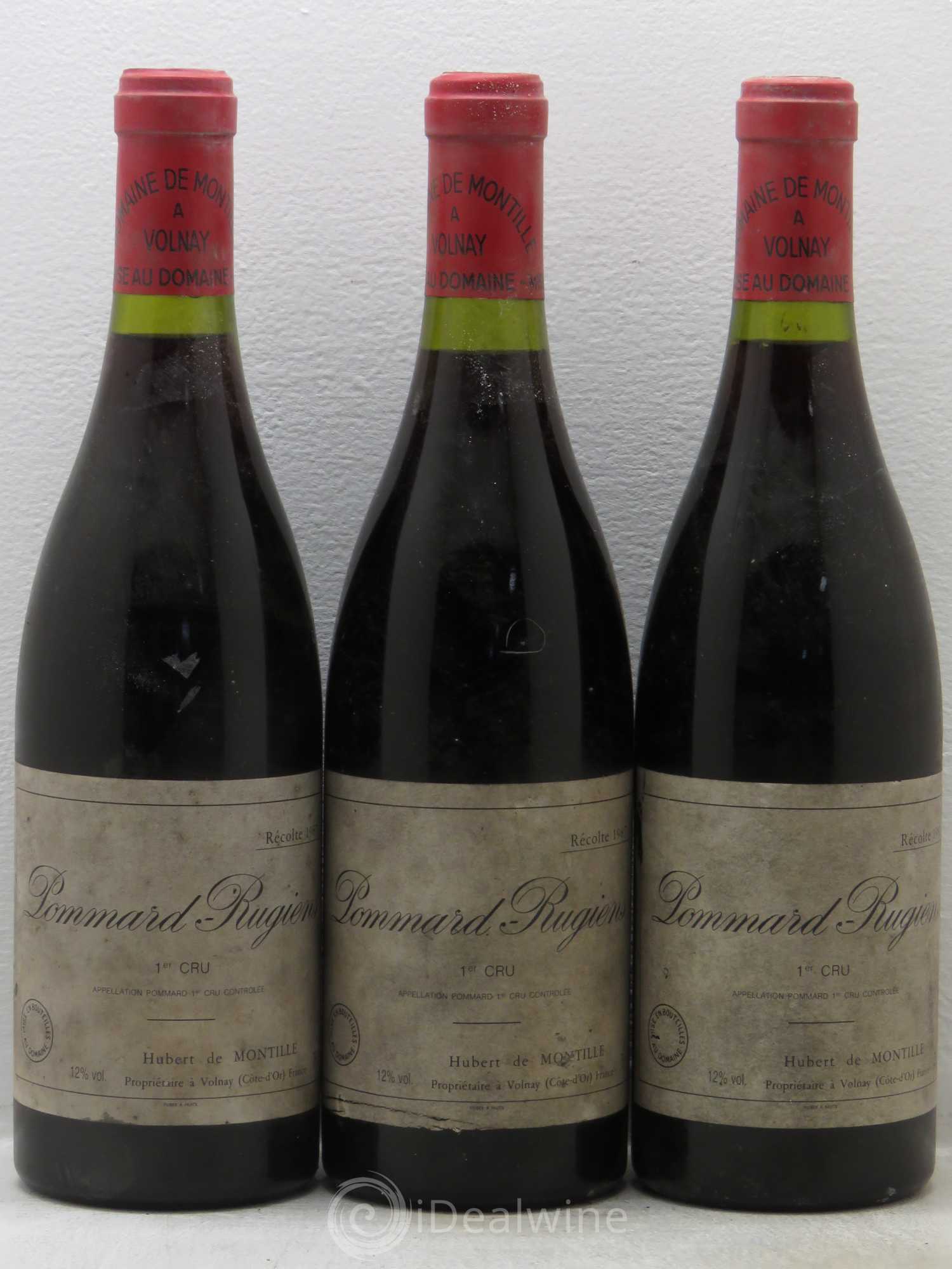 Pommard 1er Cru Les Rugiens-bas De Montille (Domaine) 1987 - Lot de 3 bouteilles - 0
