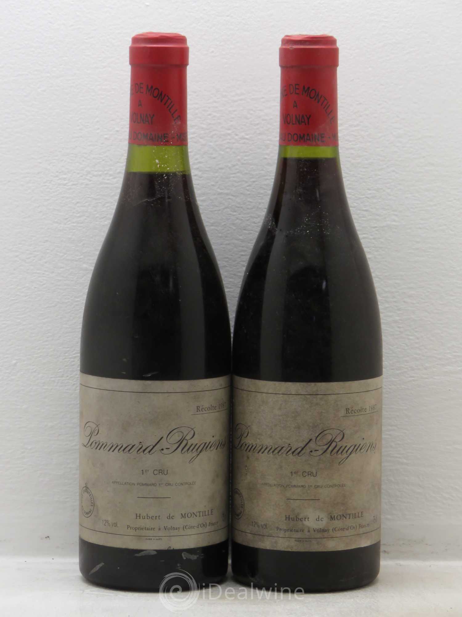 Pommard 1er Cru Les Rugiens-bas De Montille (Domaine) 1987 - Lot de 2 bouteilles - 0