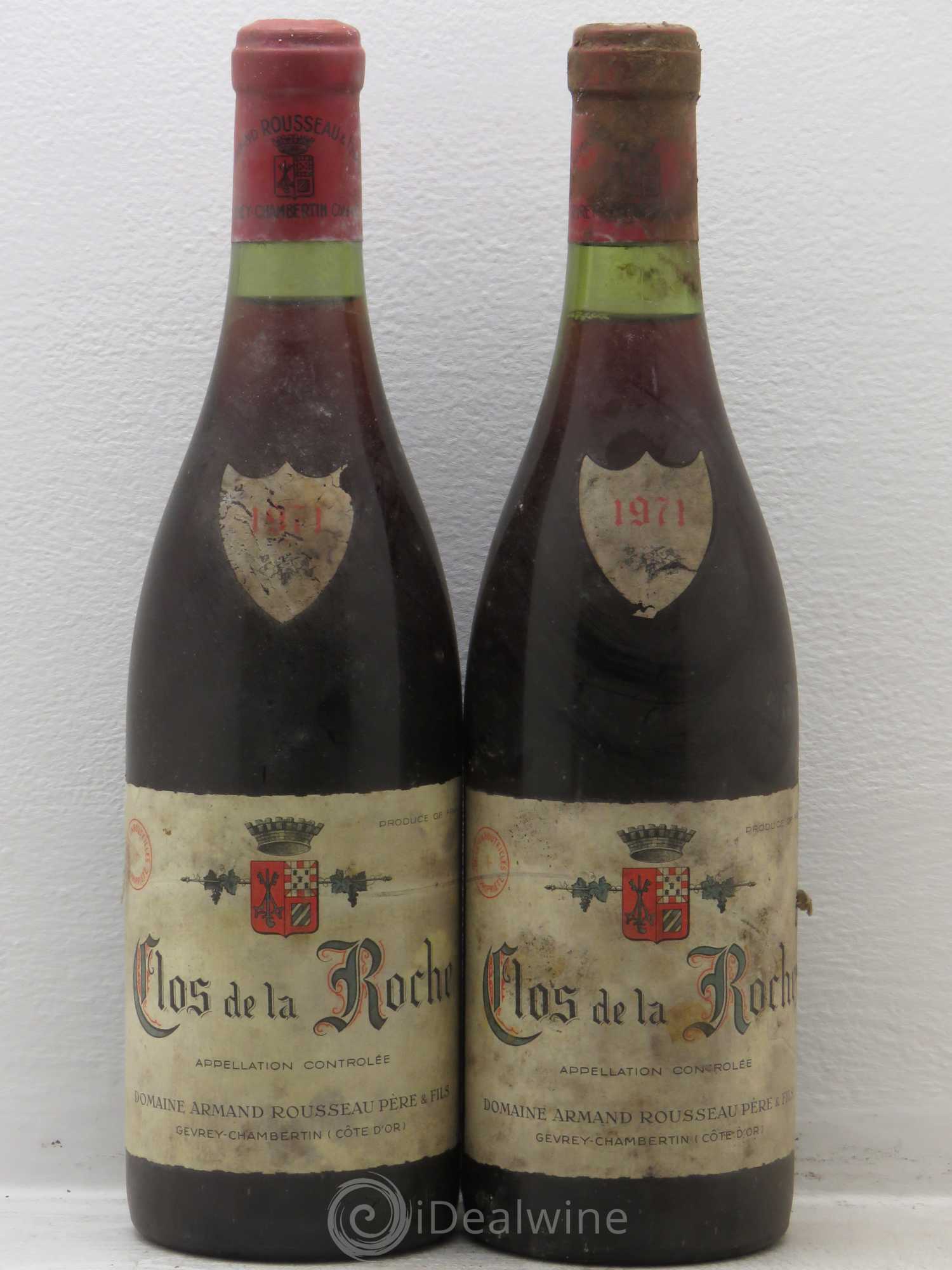 Clos de la Roche Grand Cru Armand Rousseau (Domaine) 1971 - Lot de 2 bouteilles - 0