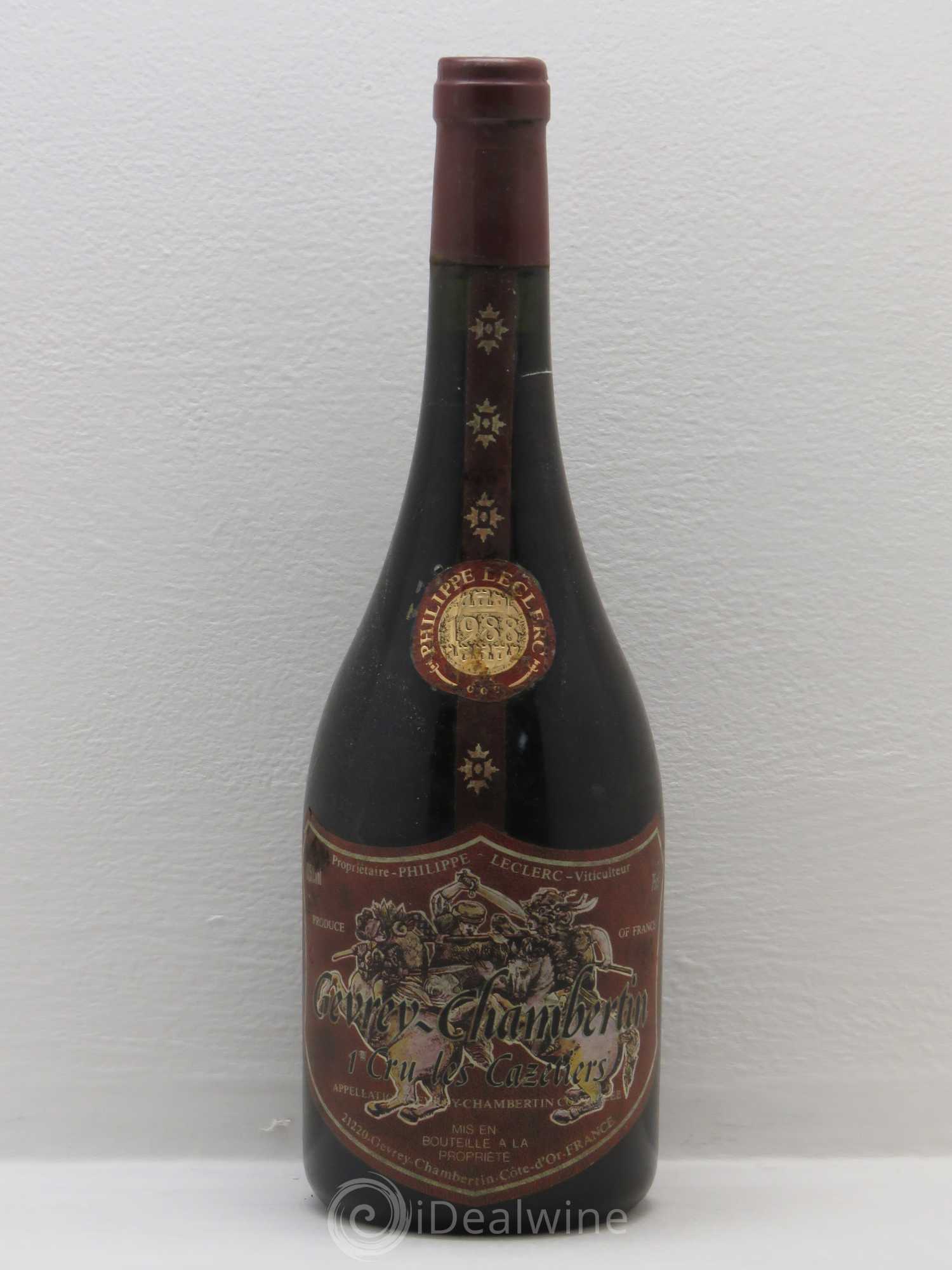 Gevrey-Chambertin 1er Cru Domaine Leclerc 1988 - Lot de 6 bouteilles - 0