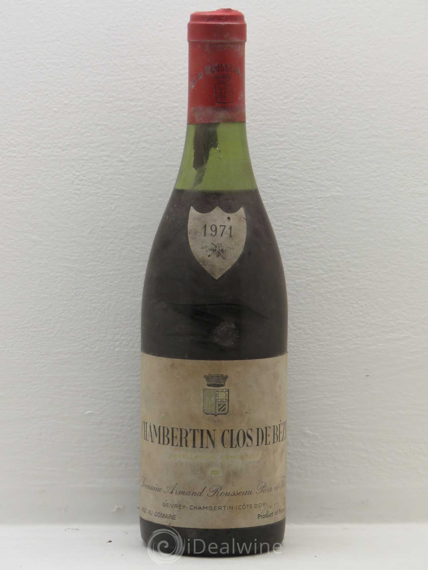 Chambertin Grand Cru Armand Rousseau (Domaine) 1971 - Lot de 1 bouteille - 0