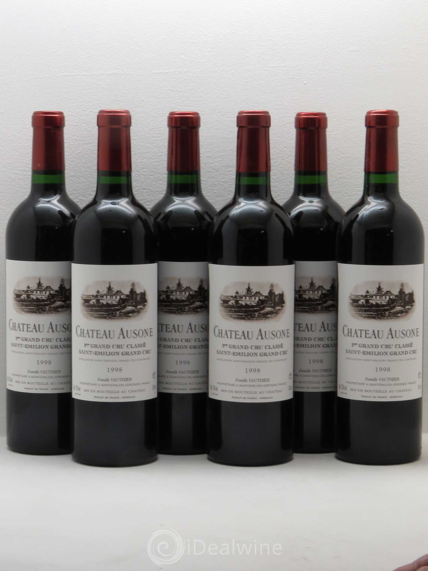 Château Ausone 1er Grand Cru Classé A 1998 - Lot de 6 bouteilles - 0