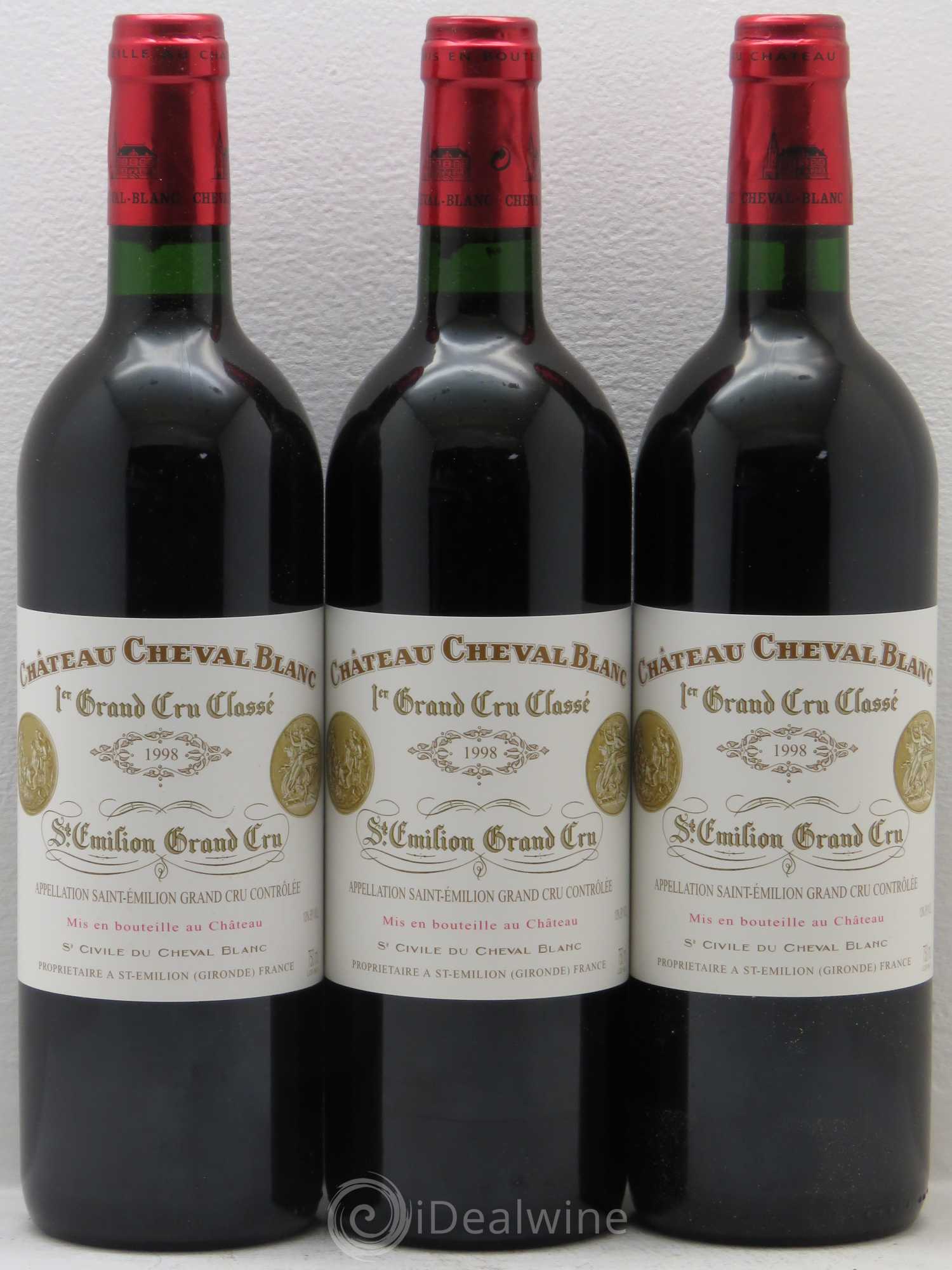 Château Cheval Blanc 1er Grand Cru Classé A 1998 - Lot de 6 bouteilles - 1